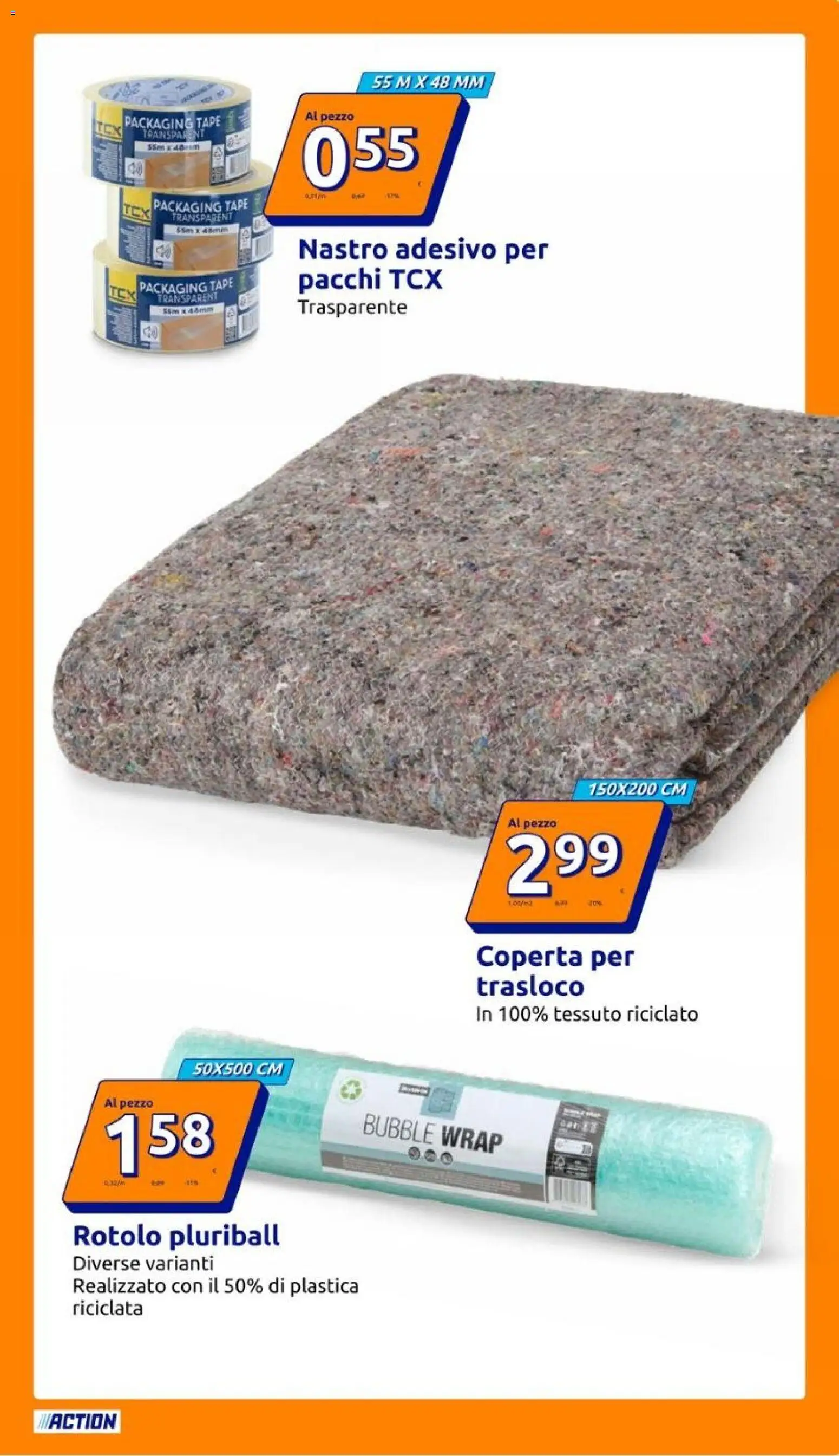 Volantino Action del 19/08/2026 | Pagina: 5 | Prodotti: Nastro adesivo, Coperta