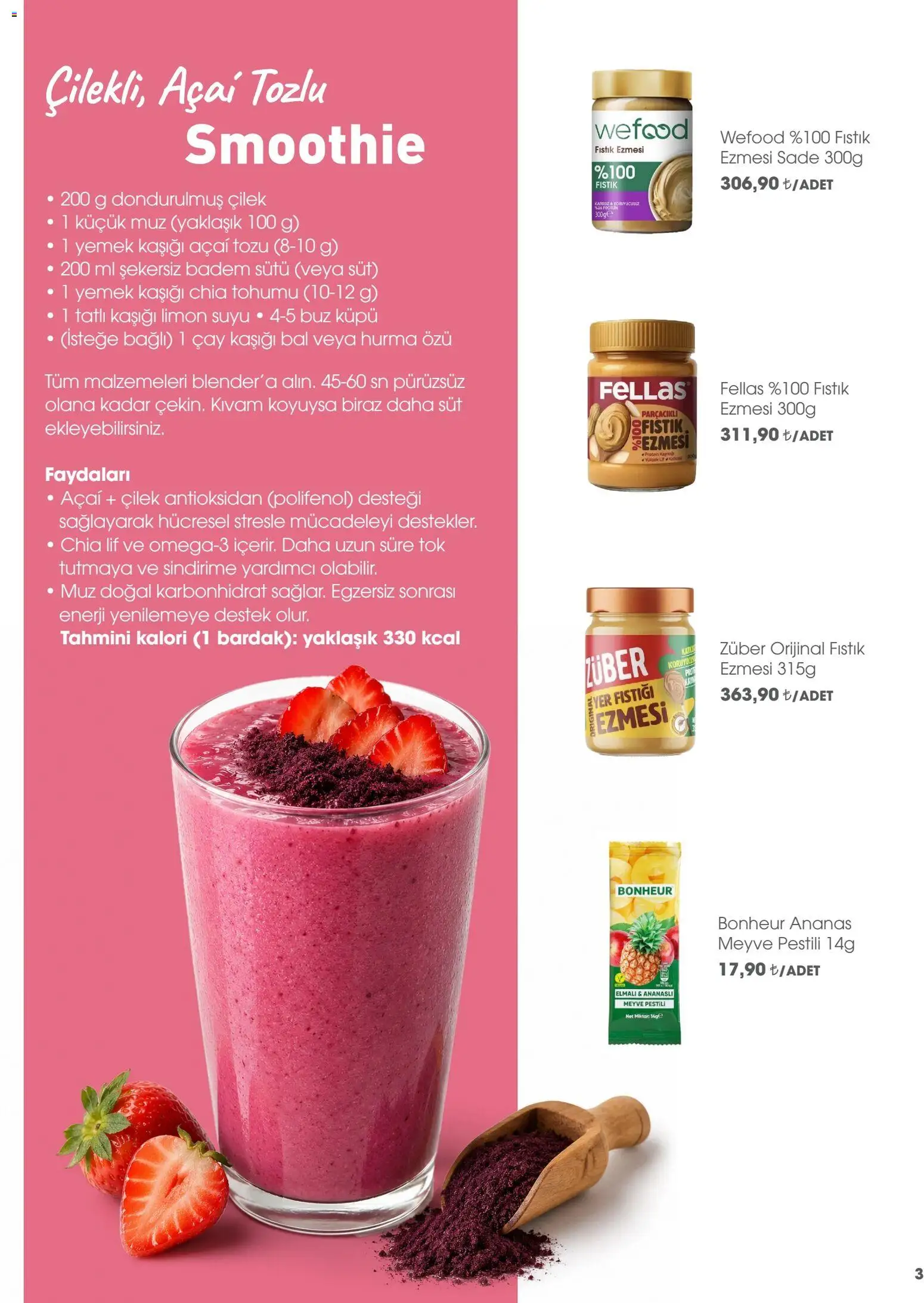 CarrefourSA - Katalog Gurme - 01 Temmuz 2026 tarihinden itibaren geçerlidir | Sayfa: 3 | Ürünler: Muz, Çilek, Badem, Meyve