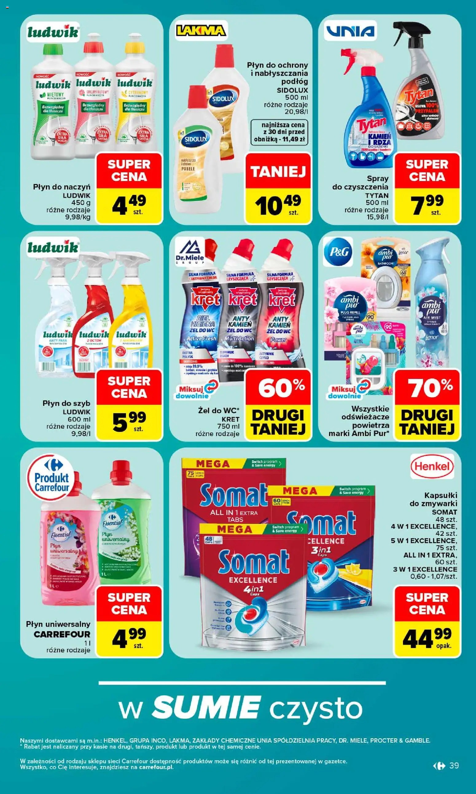 Carrefour gazetka od 24.08.2026 | Strona: 41 | Produkty: Kapsułki, Żel do WC, Płyn do szyb, Kapsułki do zmywarki