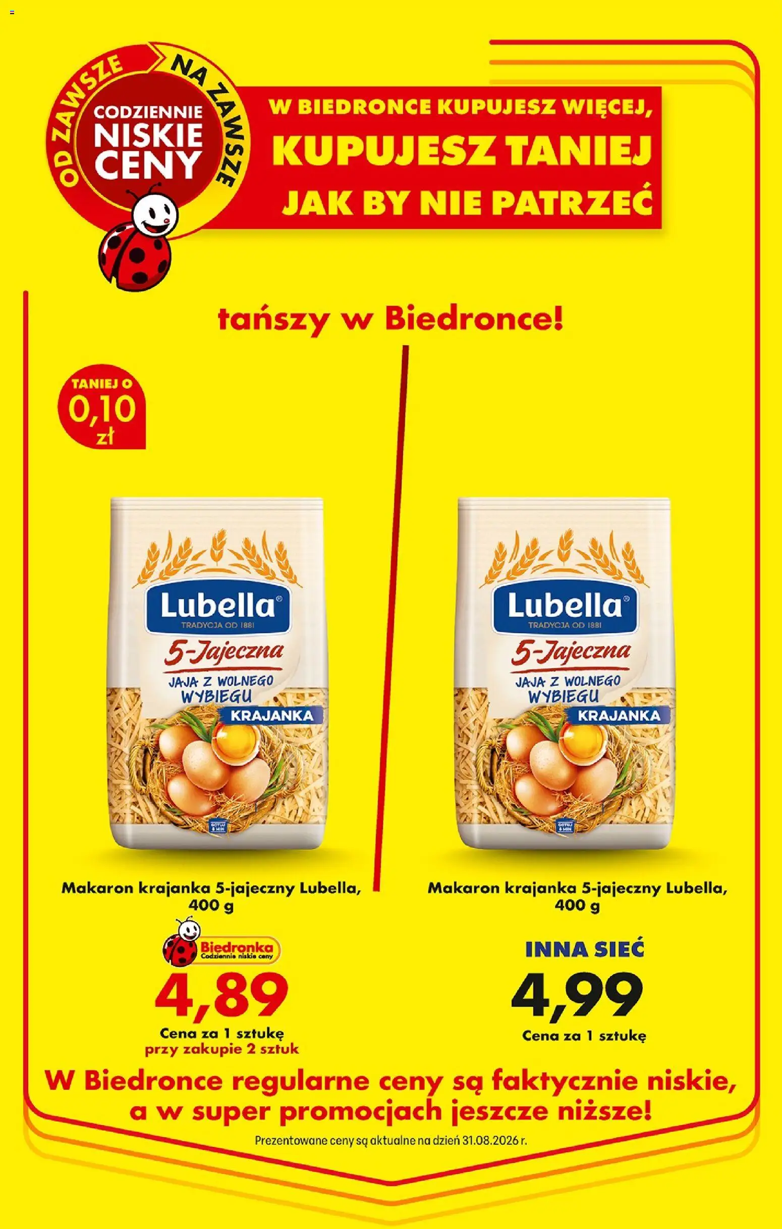Biedronka gazetka od czwartku od 10.09.2026 | Strona: 20 | Produkty: Pasta, Makaron, Jaja