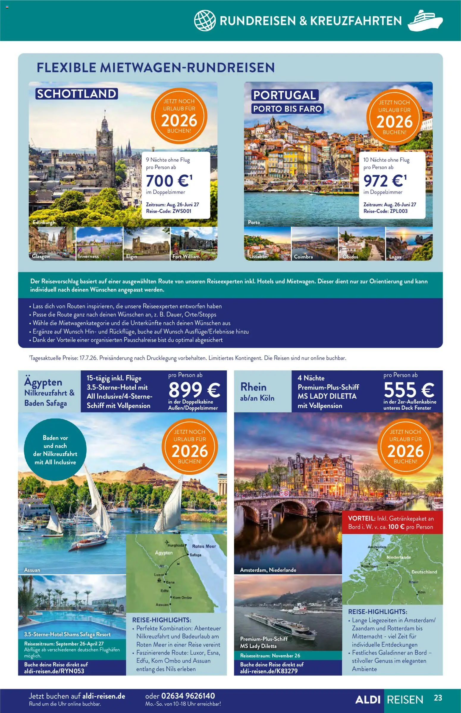 Aldi Reisen Prospekt – gültig ab 01.08.2026 | Seite: 23