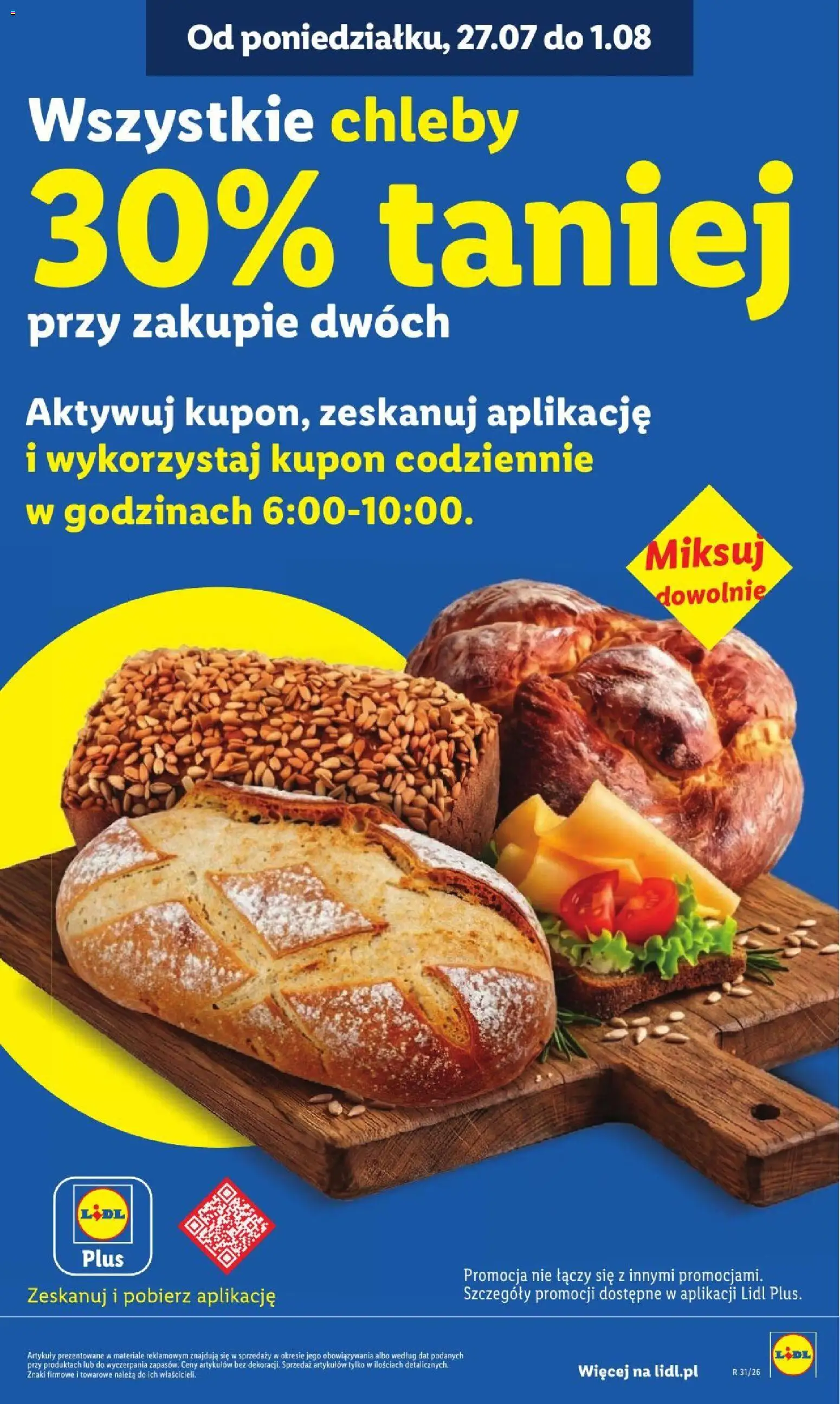 Lidl gazetka od 30.07.2026 | Strona: 23 | Produkty: Chleb, Chleb na zakwasie
