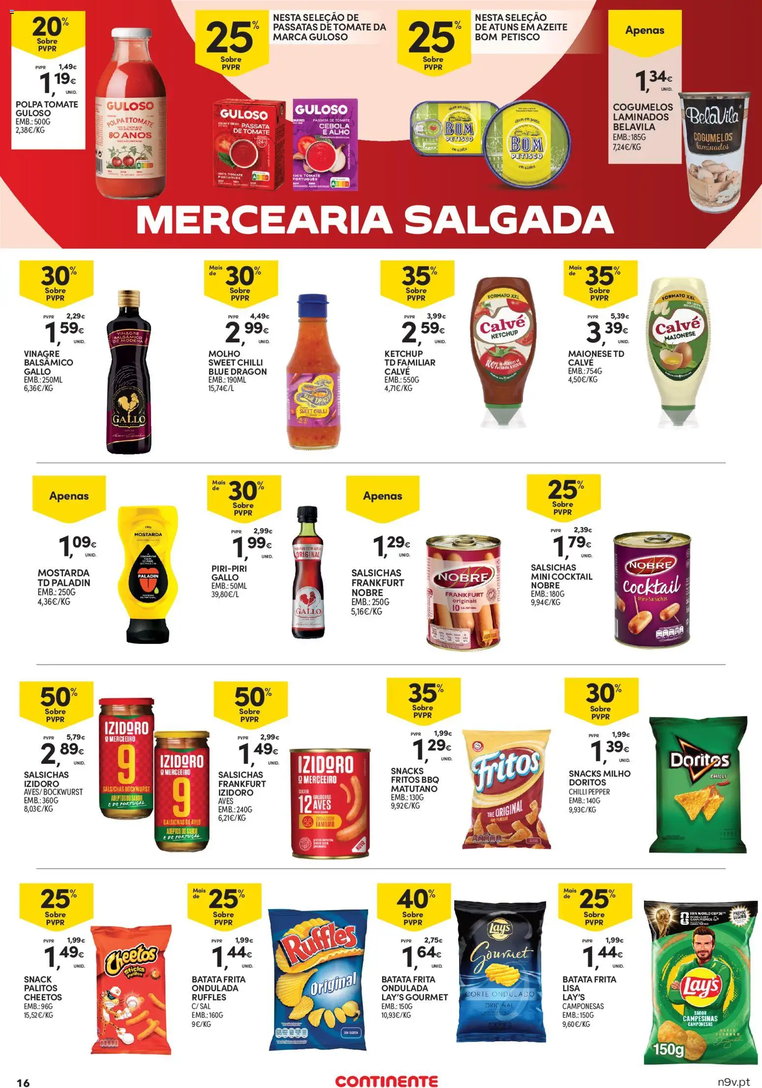 Continente Açores │ válido de 28.05.2026 | Página: 16 | Produtos: Vinagre, Batata, Porta, Tomate