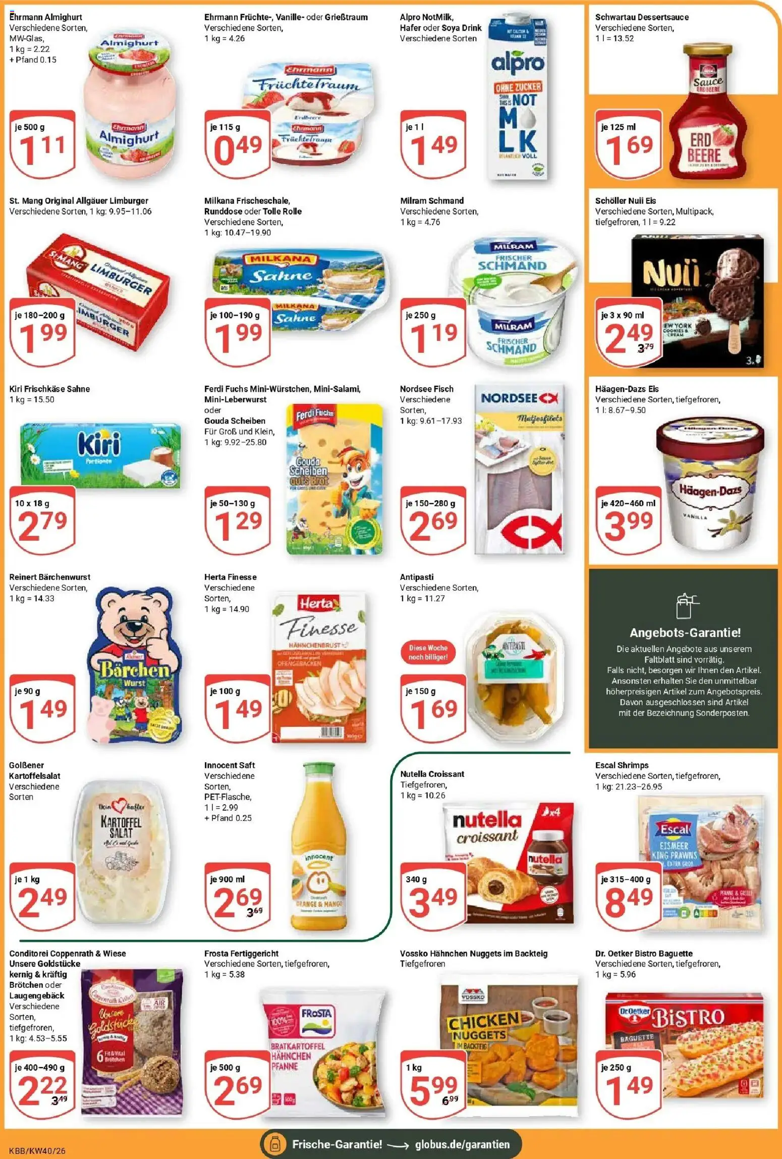 Globus Prospekt Koblenz-Bubenheim (ab 28.09.2026) » Angebote online | Seite: 3 | Produkte: Ehrmann almighurt, Frosta, Brot, Herta finesse