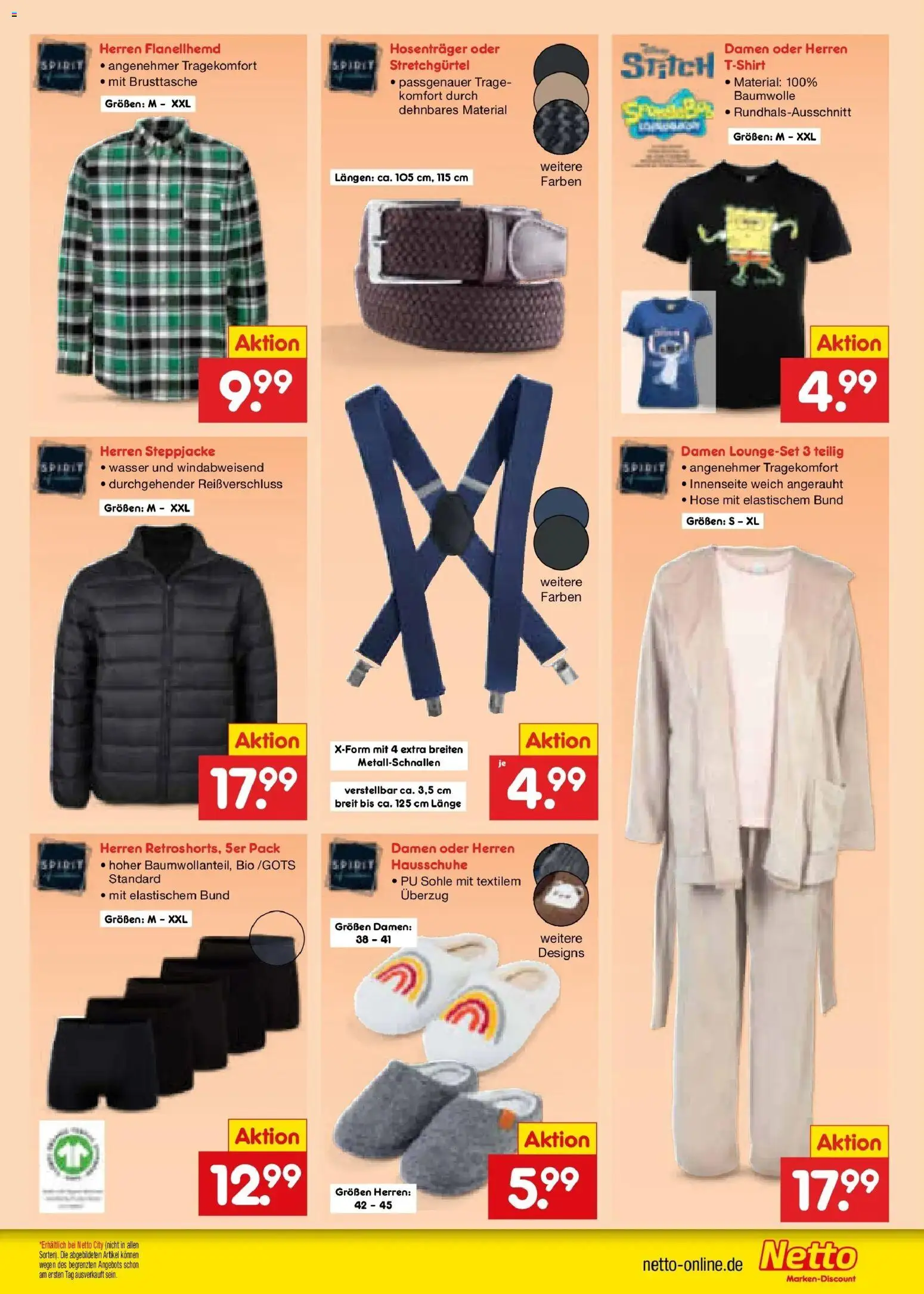 Netto Marken-Discount Prospekt Metten – gültig ab 28.09.2026 | Seite: 43 | Produkte: Steppjacke, Wasser, Hose, Hausschuhe
