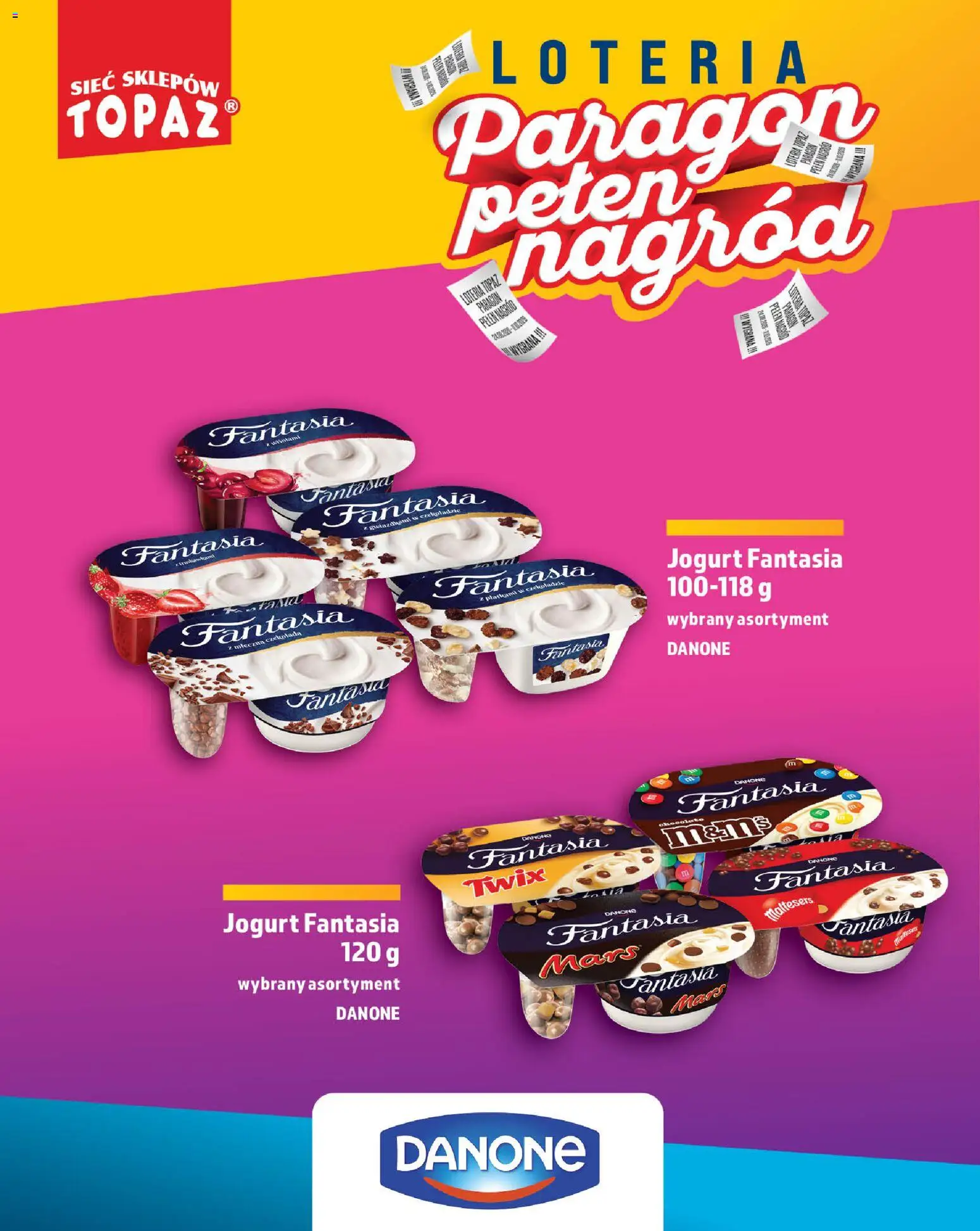 Topaz gazetka - Loteria Paragonowa od 24.08.2026 | Strona: 34 | Produkty: Maltesers, Jogurt, Czekolada