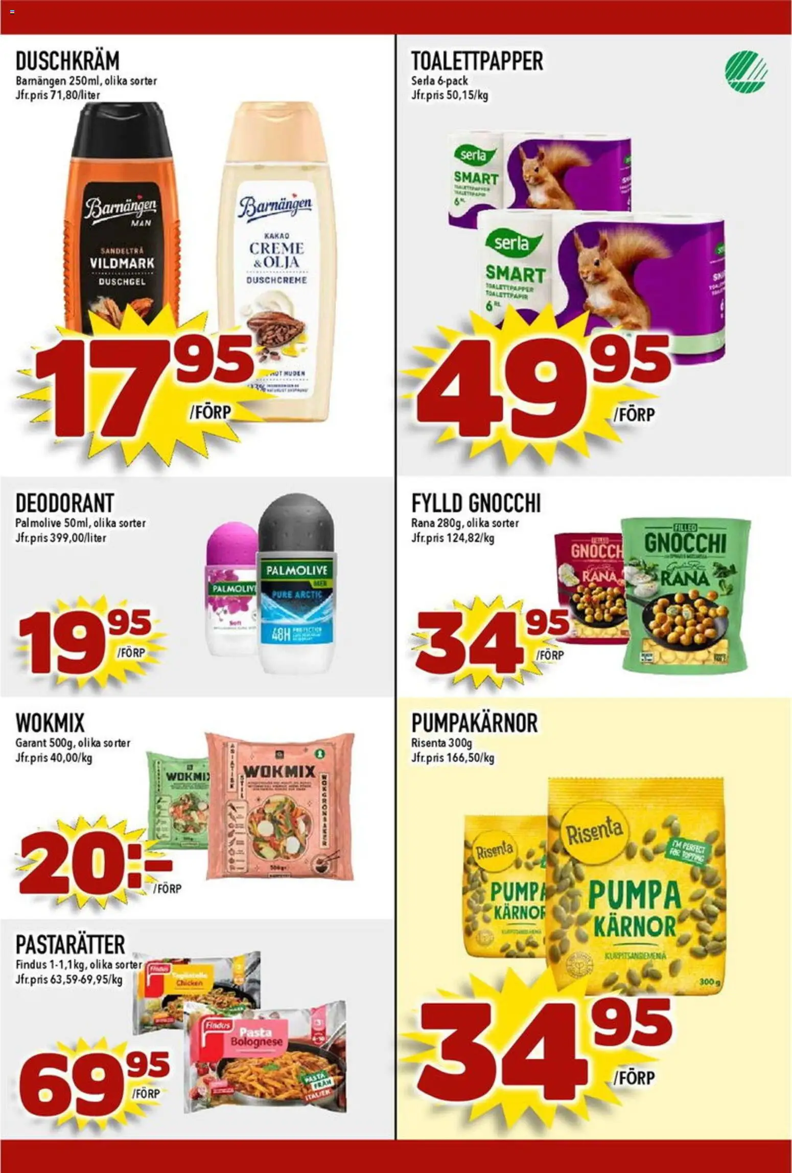 Matdax reklamblad aktuell från 09.03.2026 | Sida: 19 | Produkter: Deodorant, Olja, Pasta, Duschkräm