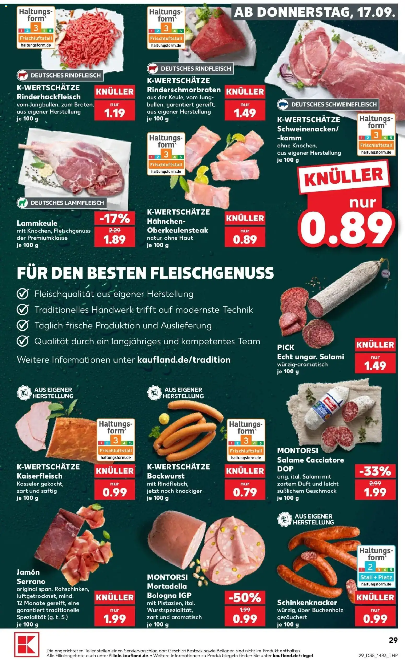 Prospekt Kaufland ab 14.09.2026 » Angebote Online zum Blättern | Seite: 41 | Produkte: Beilagen, Lammkeule, Duft, Schweinefleisch