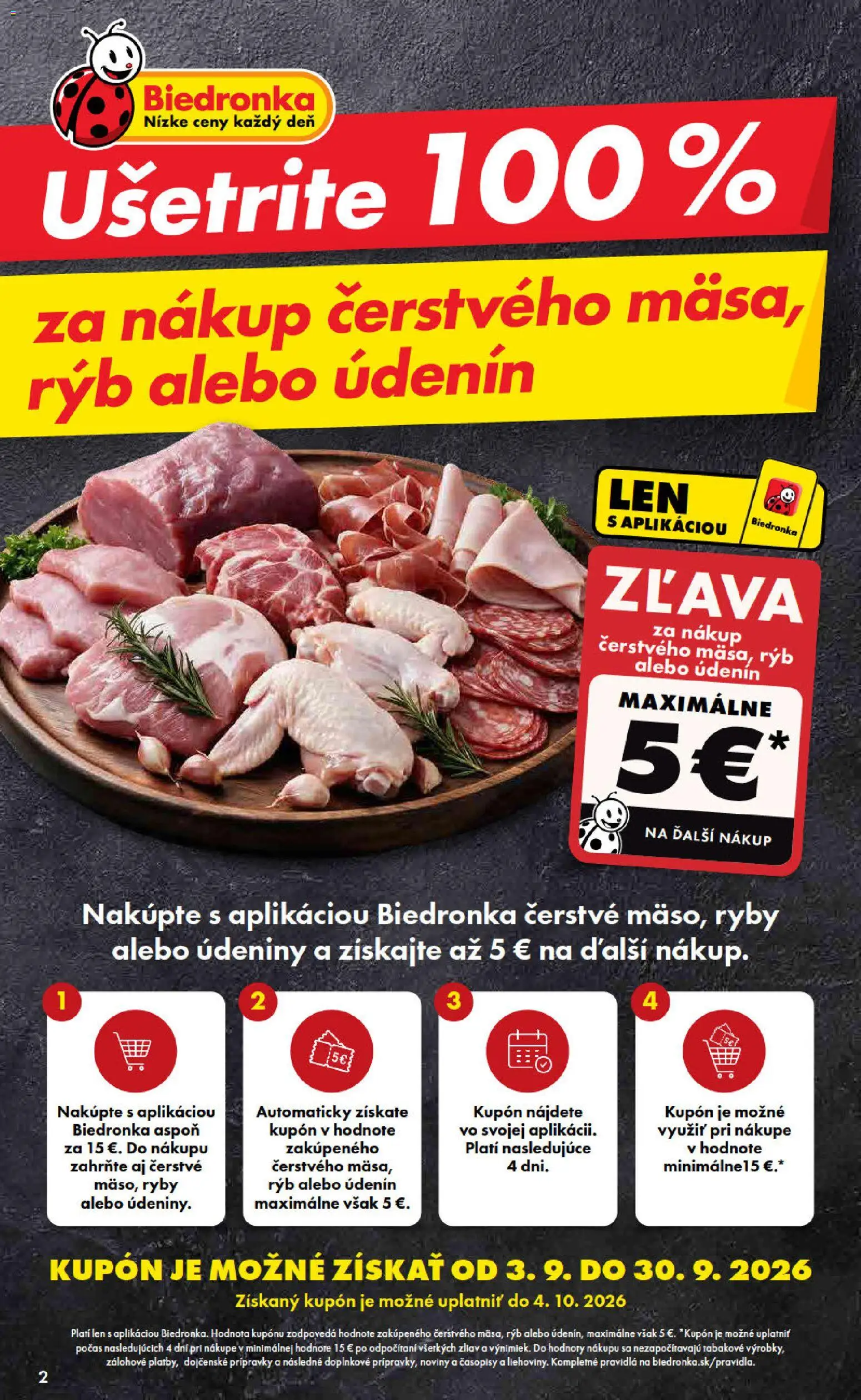 Nové Biedronka akcie – leták je platný od 17.09.2026 | Strana: 2 | Produkty: Ryby, Noviny, Údeniny