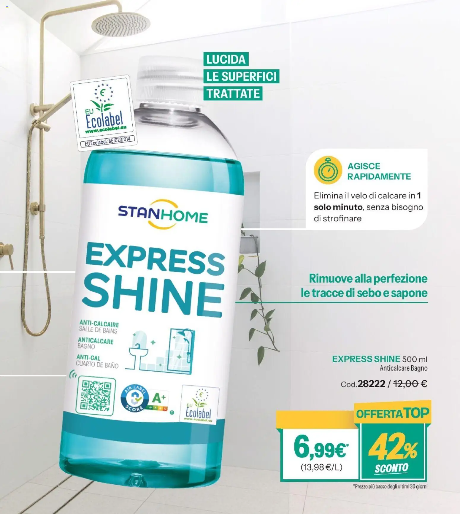 Volantino Stanhome del 08/09/2026 | Pagina: 22 | Prodotti: Sapone, Anticalcare, Basso, Bagno