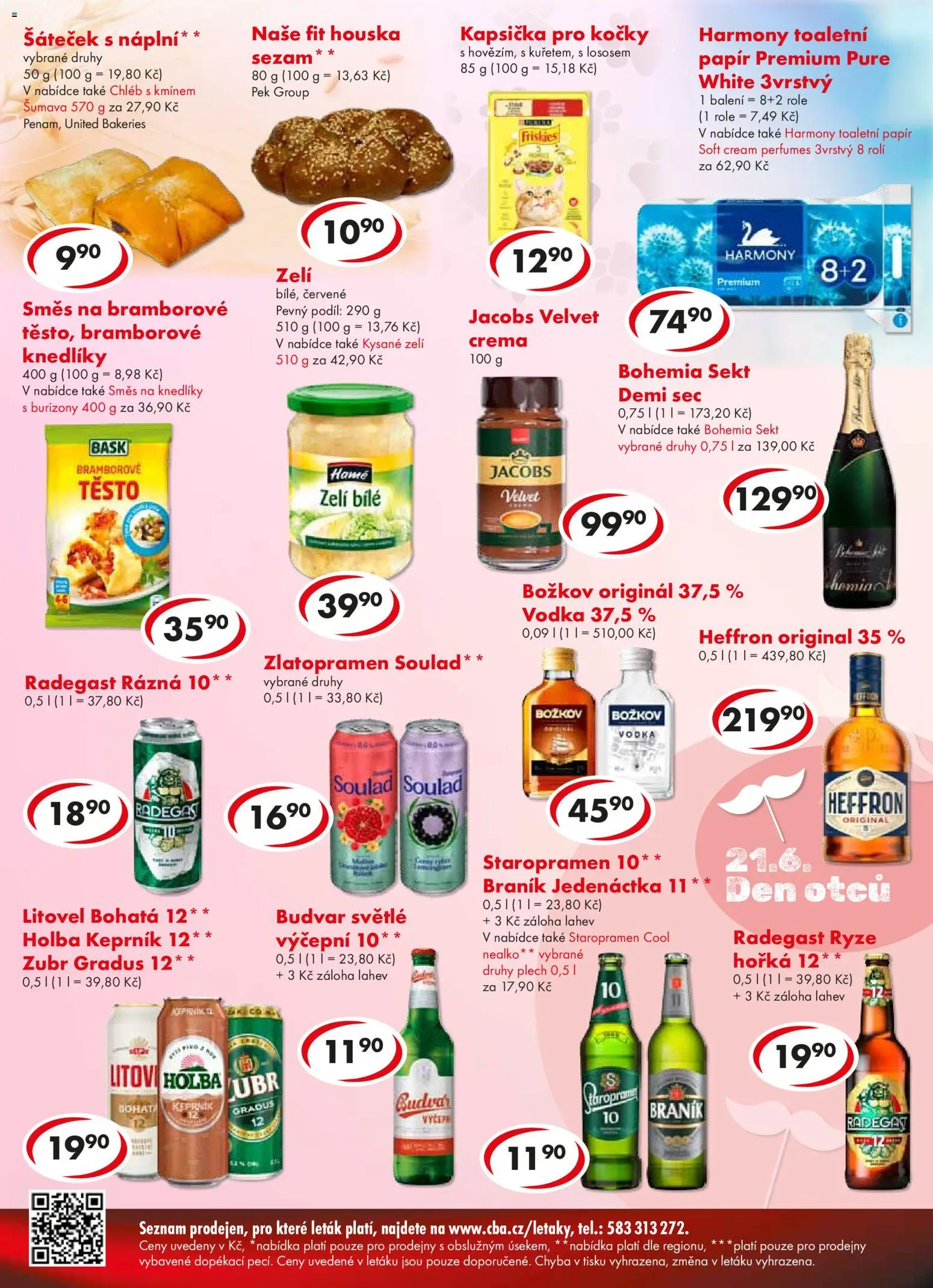 CBA leták - Premium od 17.06.2026 | Strana: 4 | Produkty: Staropramen, Plech, Braník, Božkov originál