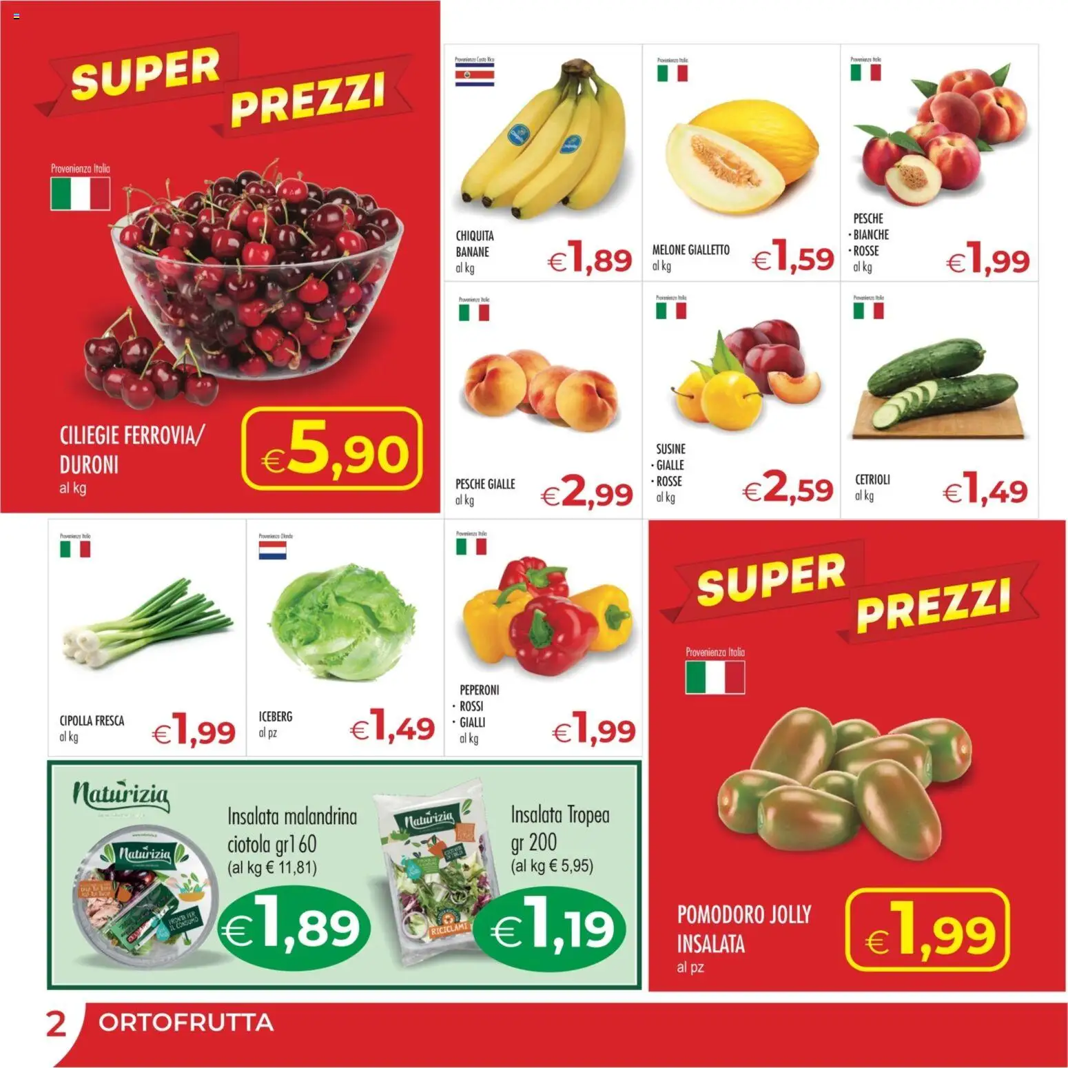 Volantino MerSi Supermercati del 17.06.2026 | Pagina: 2 | Prodotti: Peperoni, Cetrioli, Insalata, Pomodoro