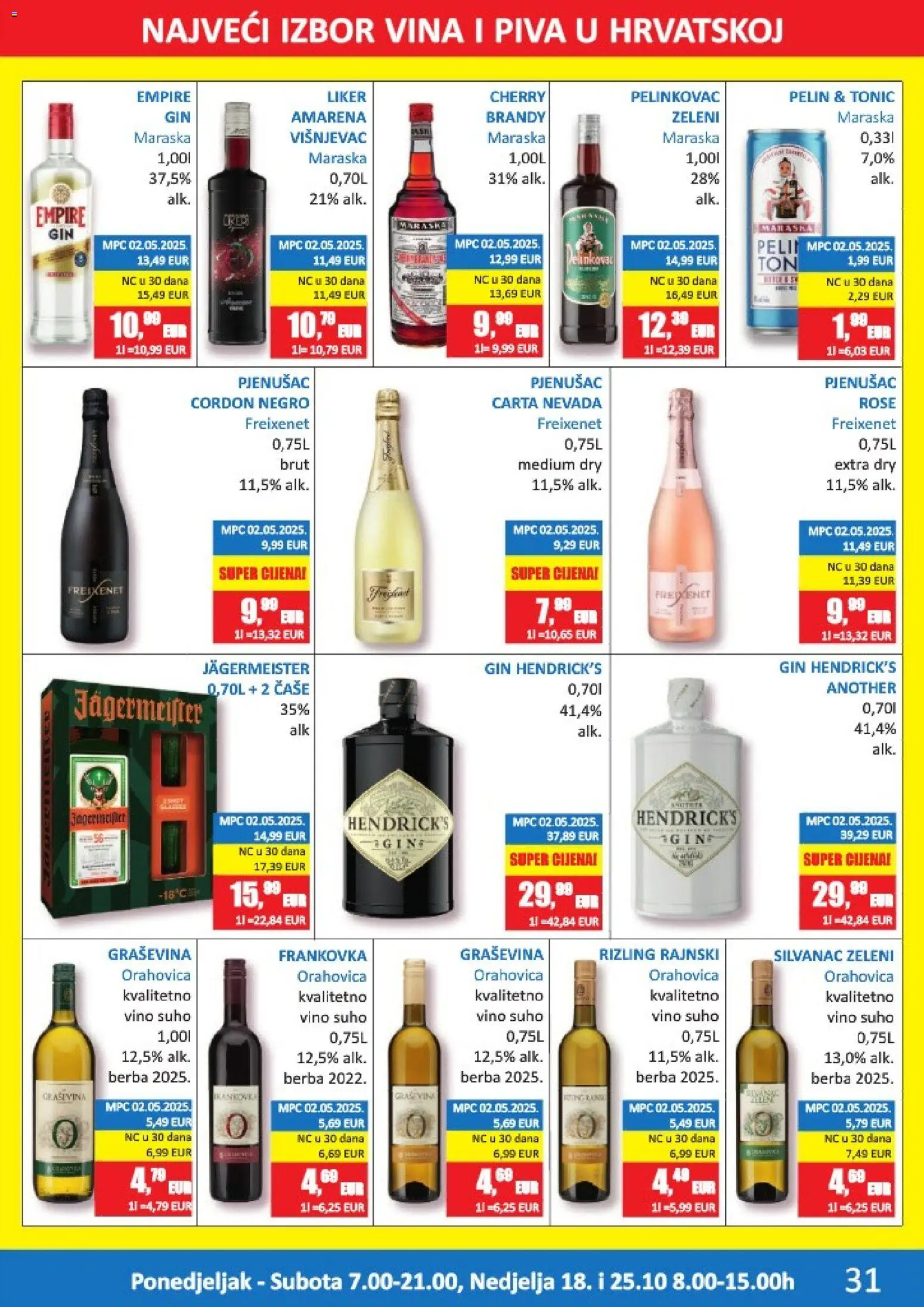 Vrutak katalog | vrijedi od 12.10.2026 | Stranica: 31 | Proizvodi: Jägermeister, Gin, Čaše, Tonic