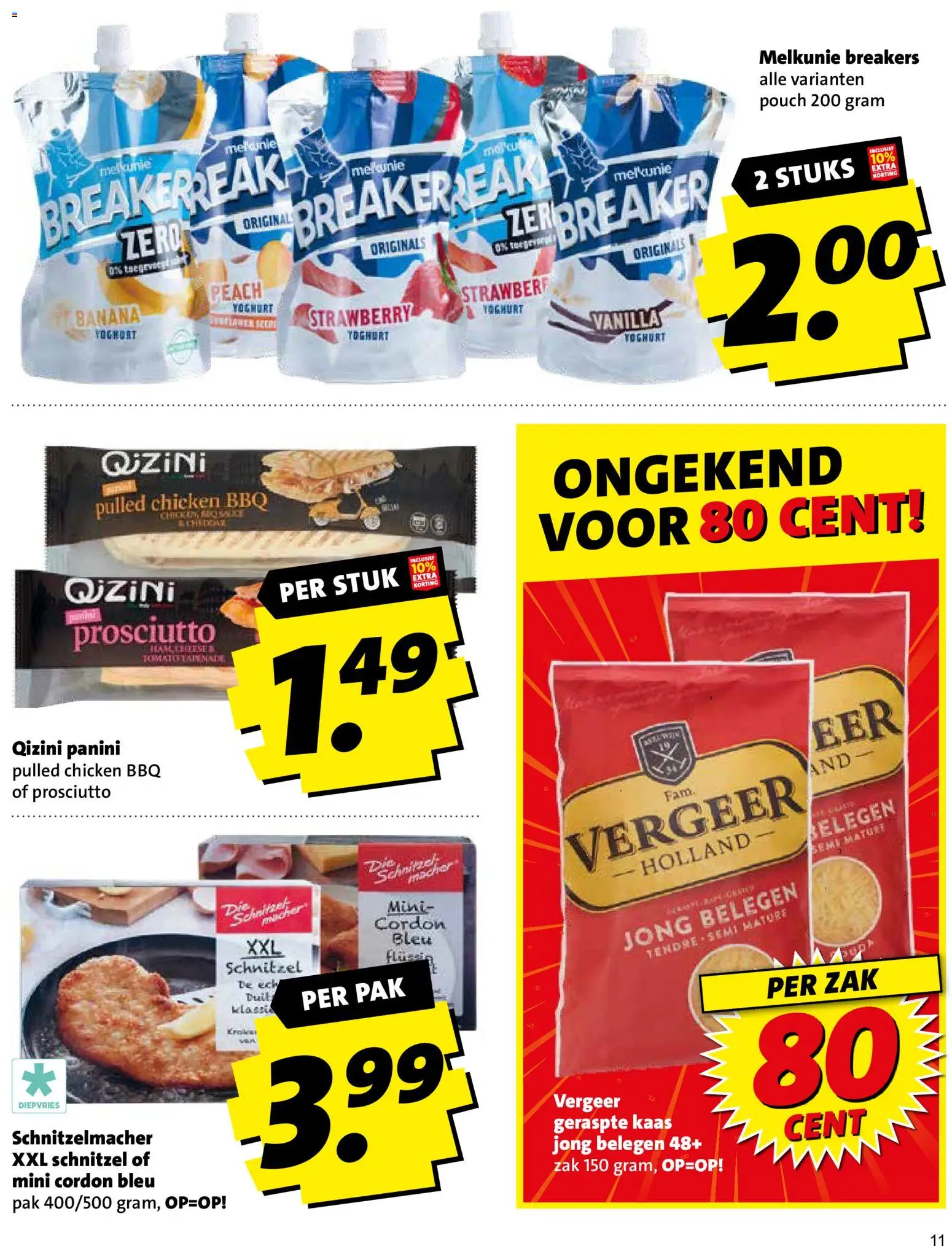 {H1} | Pagina: 11 | Producten: Kaas, Yoghurt, Schnitzel, Zak
