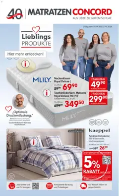 Matratzen Concord Prospekt ab 01.10.2026 gültig