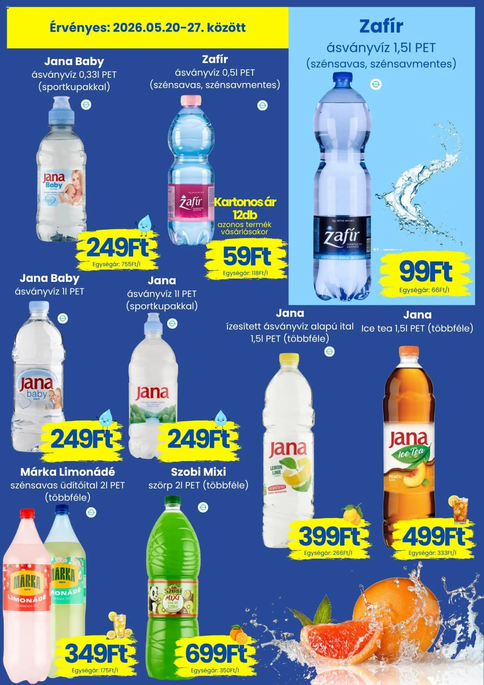 Magnetic akciós ujság - amely érvényes a következő dátumtól: 20.05.2026 | Oldal: 5 | Termékek: Lime, Ice tea, Ásványvíz, Tea