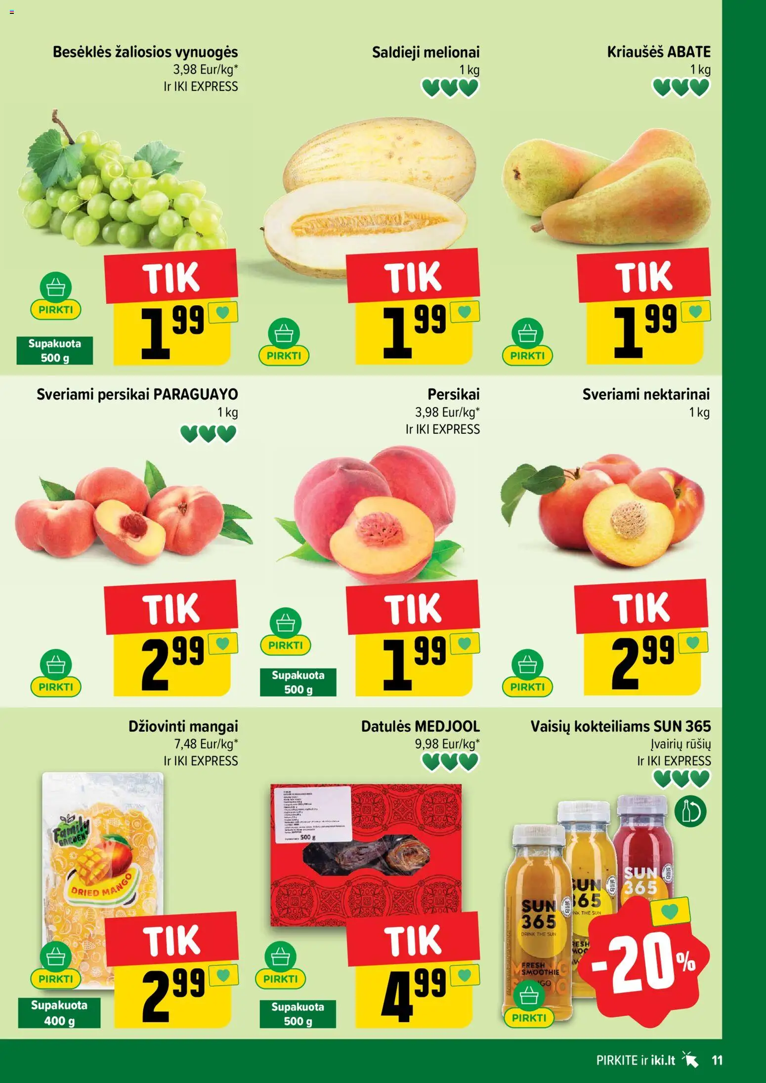 IKI akcijos nuo 15.06.2026 | Puslapis: 11 | Prekių: Vynuogės