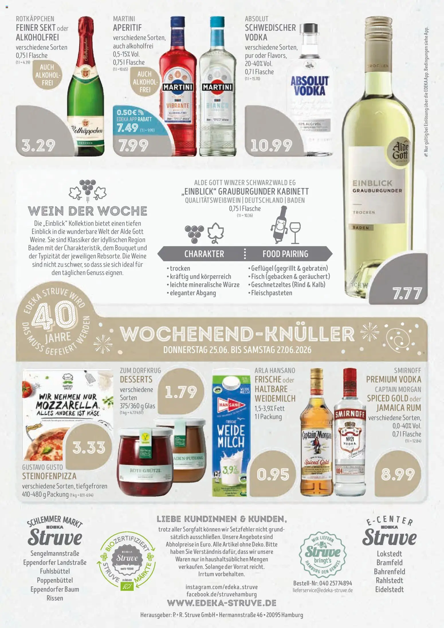 Edeka Struve Prospekt – gültig ab 22.06.2026 | Seite: 15 | Produkte: Martini, Rum, Rotkäppchen, Vodka
