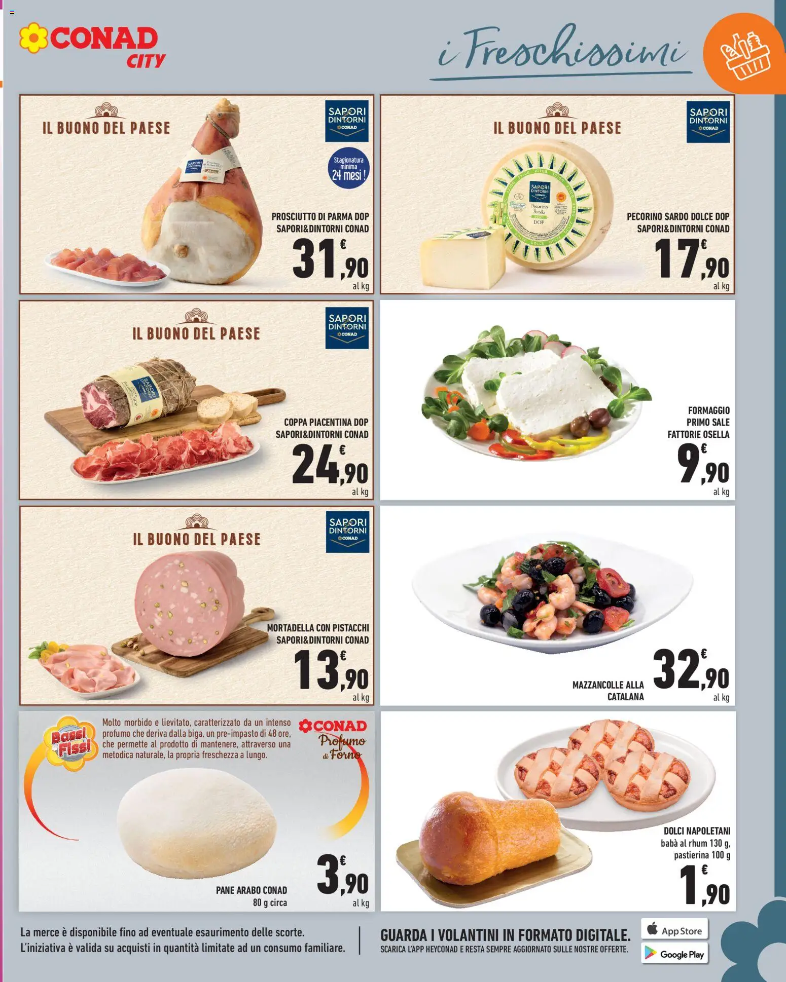Volantino Conad del 29.05.2026 | Pagina: 5 | Prodotti: Pane, Sale, Formaggio, Mortadella