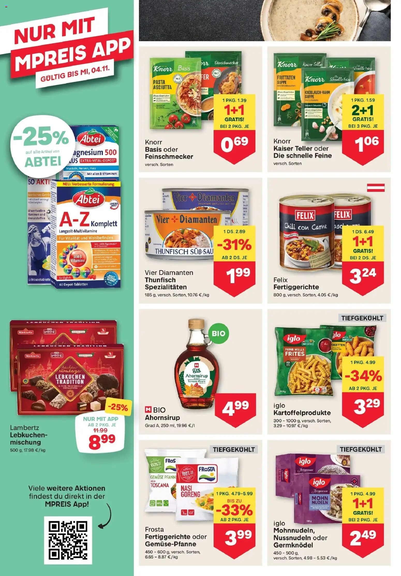 MPREIS Steyr von 22.10.2026 - Aktuelle Angebote | Seite: 8 | Produkte: Gemüse, Fertiggerichte, Chili, Nudeln
