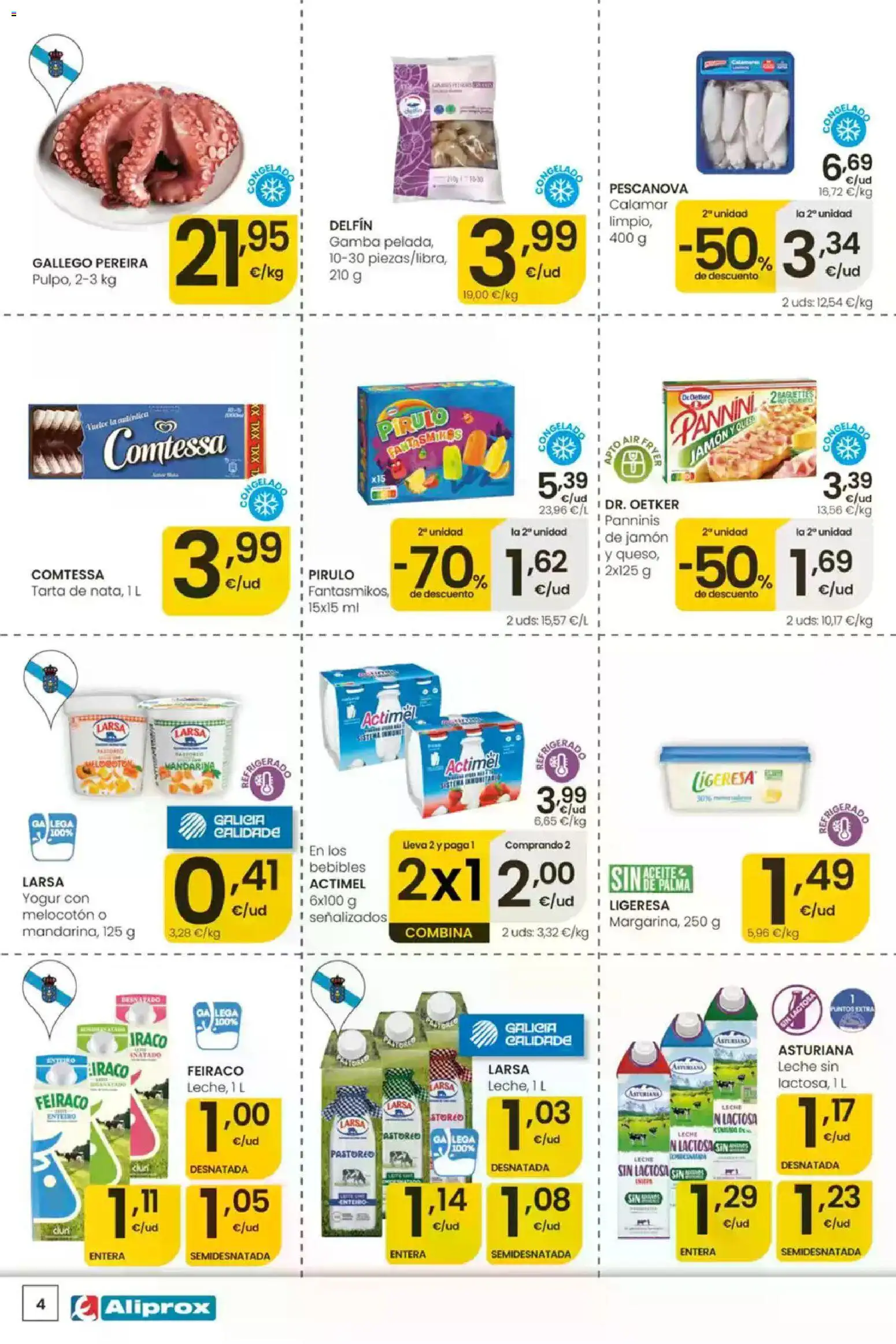 Eroski folleto │ válido desde el 16/07/2026 | Página: 4 | Productos: Leche, Yogur, Jamón, Gamba