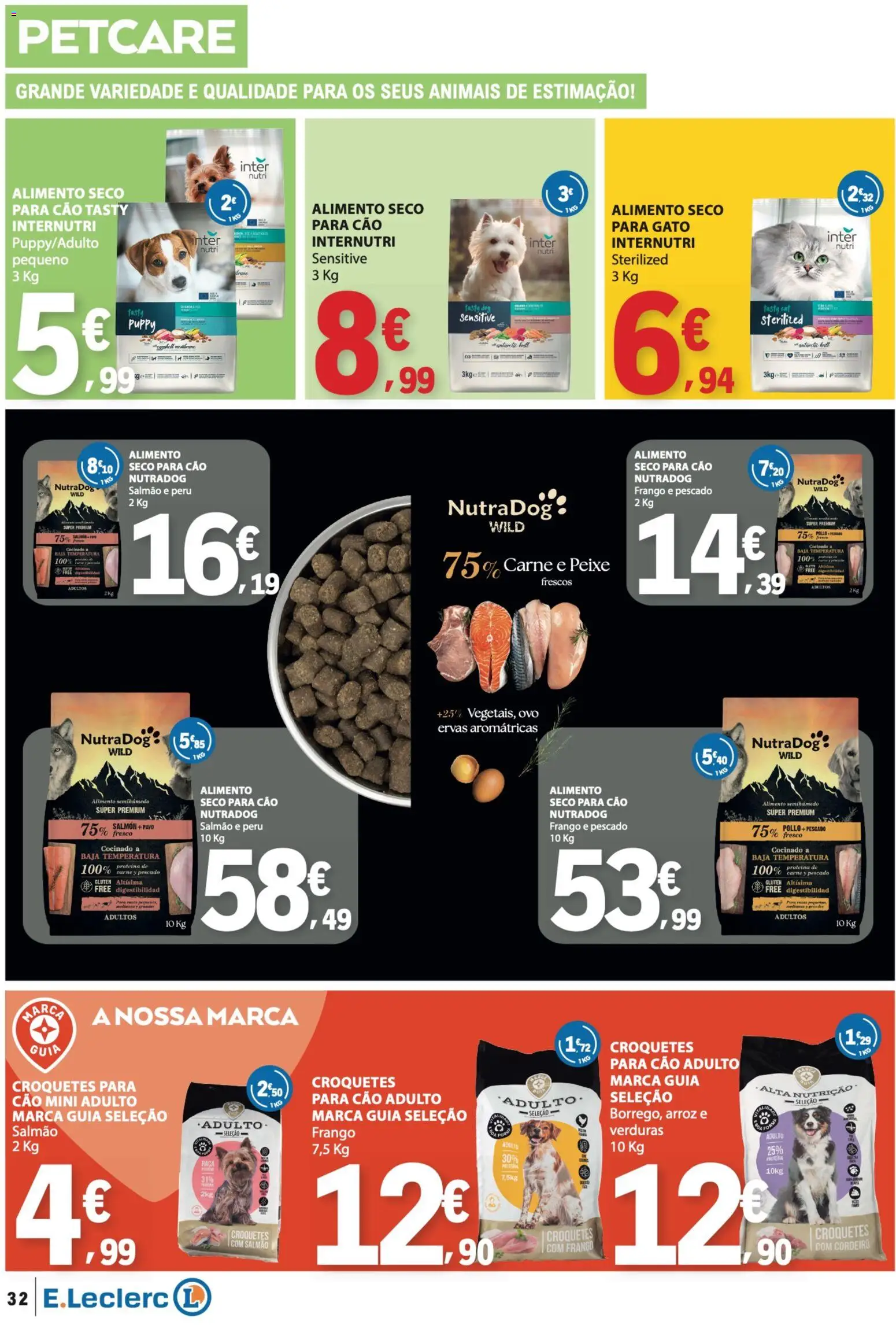 E.Leclerc folheto │ válido de 28.05.2026 | Página: 32 | Produtos: Frango, Salmão, Peixe, Carne
