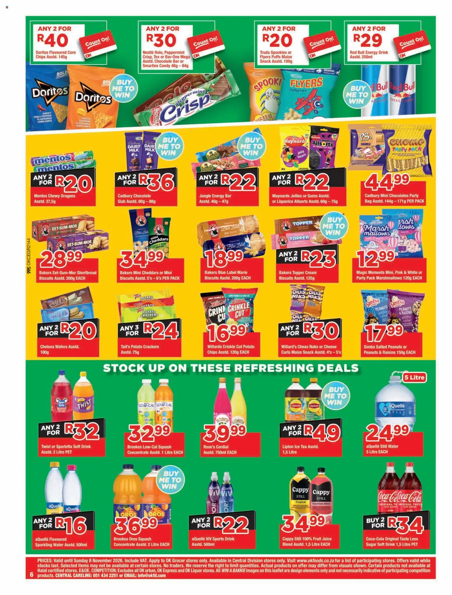 New OK Foods catalogue – valid from 23/10/2026 | Page: 6 | Products: Breakfast, Chocolate, Juice, Sports drink