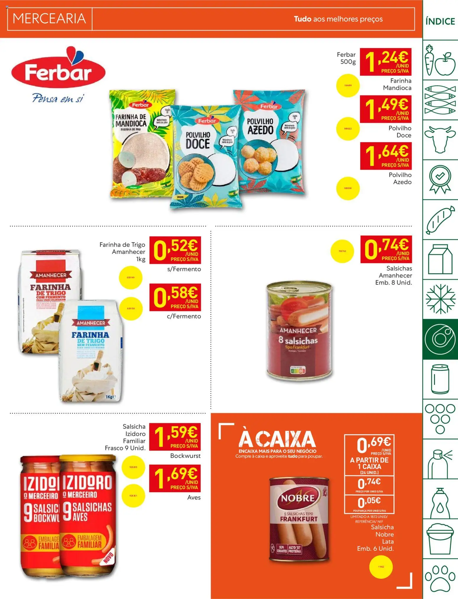 Recheio folheto │ válido de 19.05.2026 | Página: 25 | Produtos: Farinha de trigo, Salsicha, Caixa, Proteina
