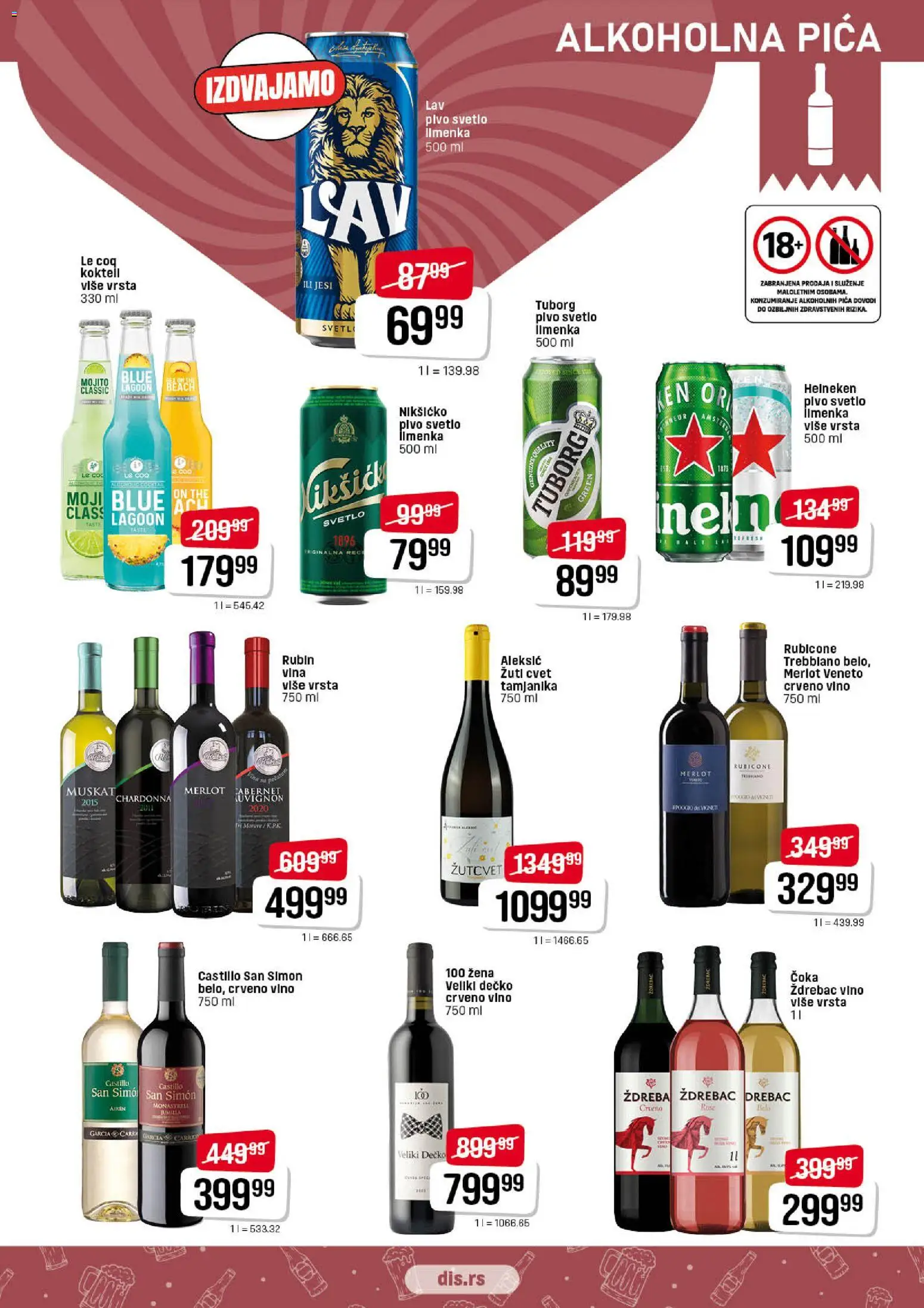 DIS katalog - važi od 21.05.2026 | Strana: 11 | Proizvode: Heineken, Crveno vino, Pica, Pivo