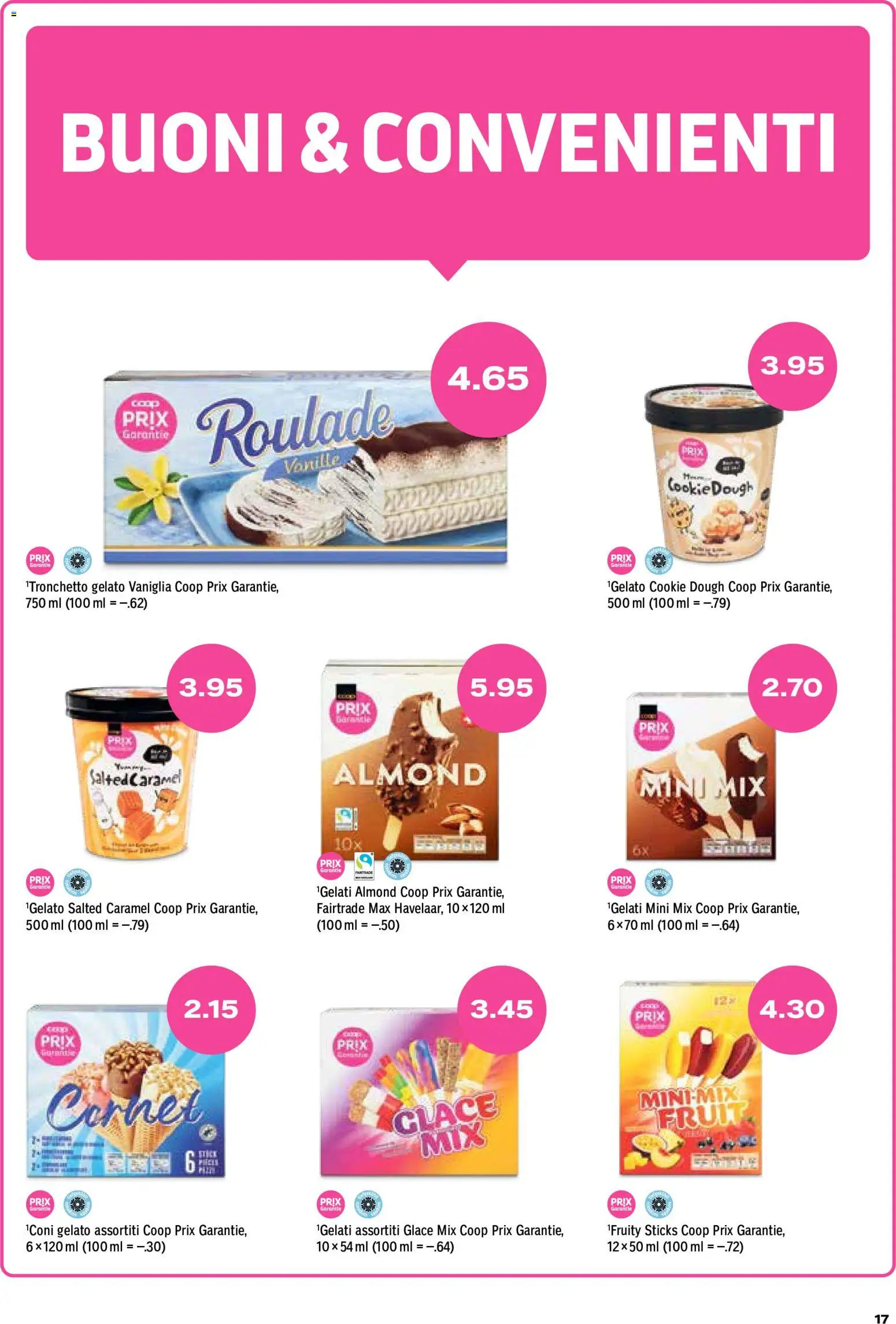Coop aktionen IT – gültig ab 09.07.2026 | Seite: 17 | Produkte: Glace