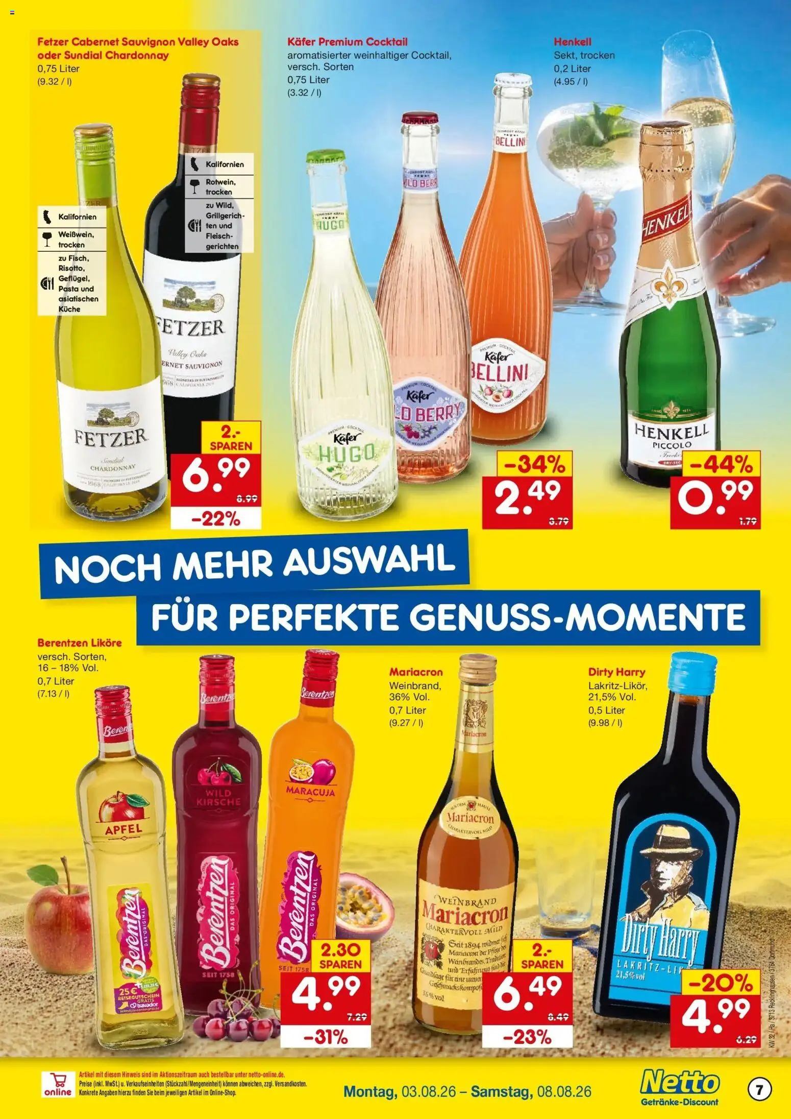 Netto Marken-Discount Prospekt Dortmund – gültig ab 03.08.2026 | Seite: 7 | Produkte: Küche, Äpfel, Hugo, Fleisch