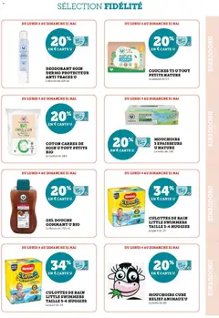 Super U - Prévisualisation de Super U - Ma sélection Carte U mai valide à partir de 04.05.2026 | Page: 13 | Produits: Couches, Coton, Mouchoirs, Douche