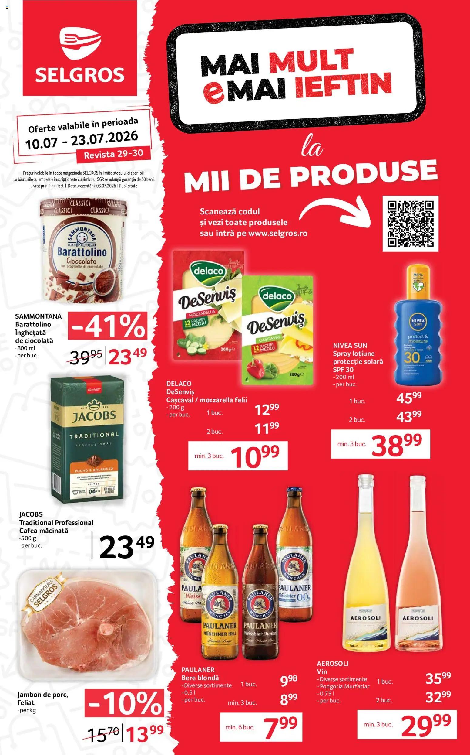 Noul catalog Selgros – valabil de la 10.07.2026 | Pagină: 1 | Produse: Cafea, Ciocolată, Bere, Înghețată