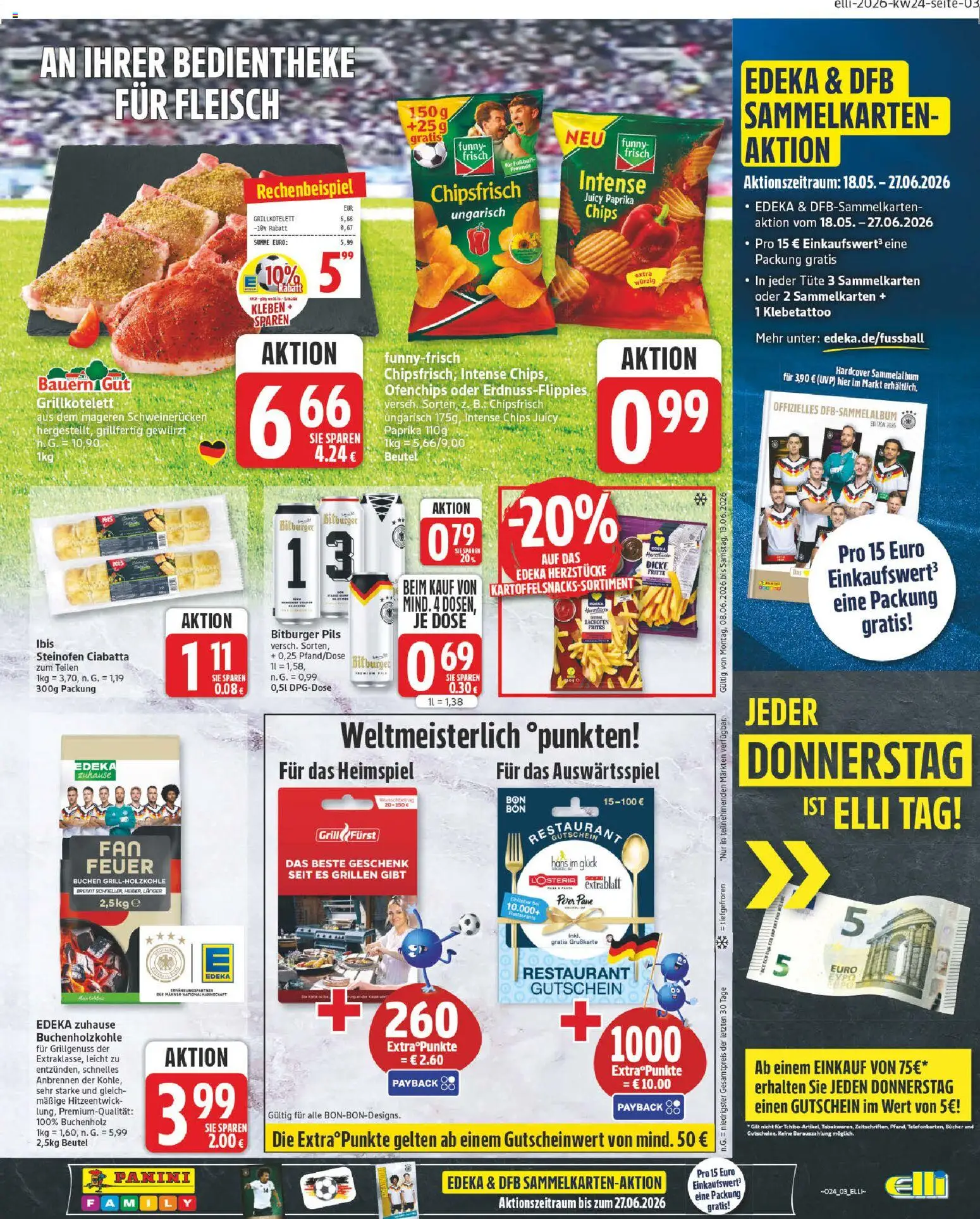 Elli Markt Prospekt Lippstadt – gültig ab 08.06.2026 | Seite: 3 | Produkte: Pane, Paprika, Chips, Fleisch