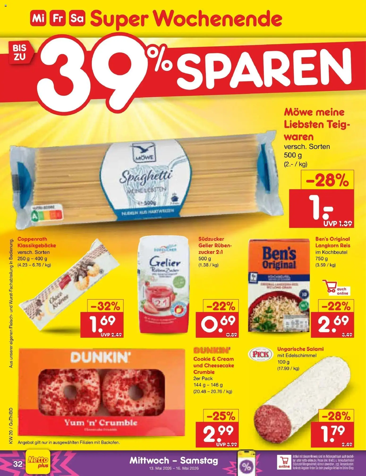 Netto Marken-Discount Prospekt Augustusburg	 – gültig ab 10.05.2026 | Seite: 41 | Produkte: Zucker, Salami, Reis, Fleisch