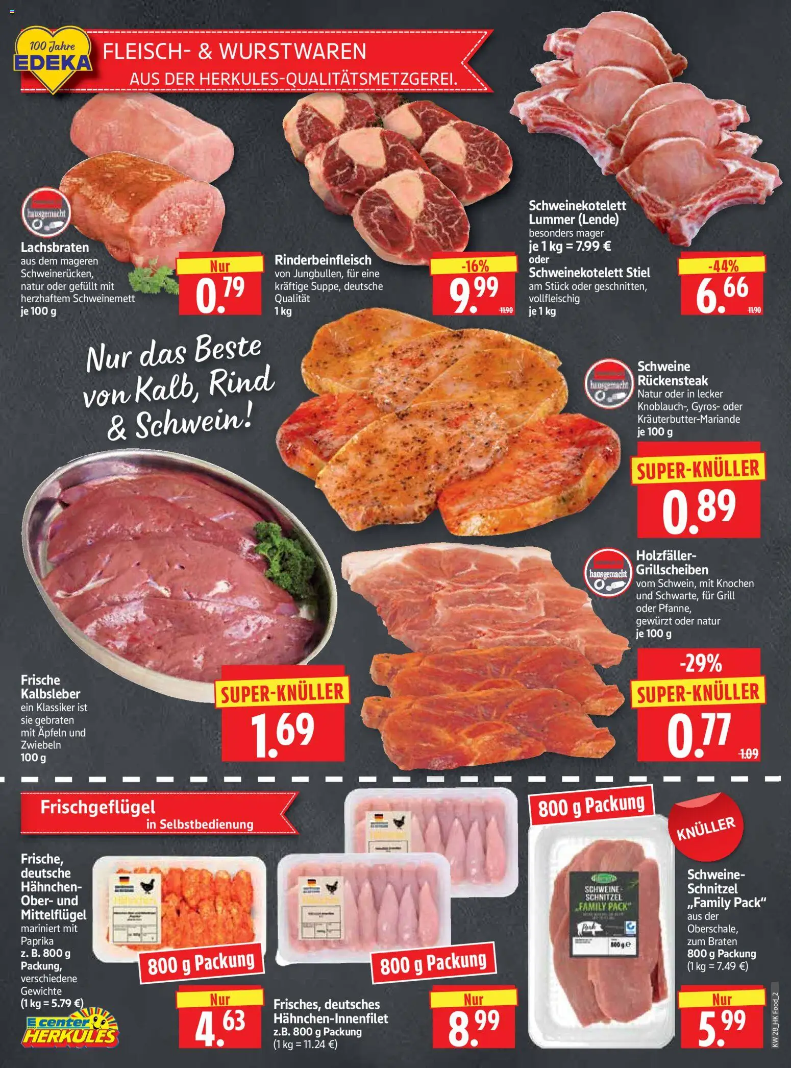 HERKULES Prospekt – gültig ab 06.07.2026 | Seite: 2 | Produkte: Kalbsleber, Gyros, Zwiebeln, Fleisch