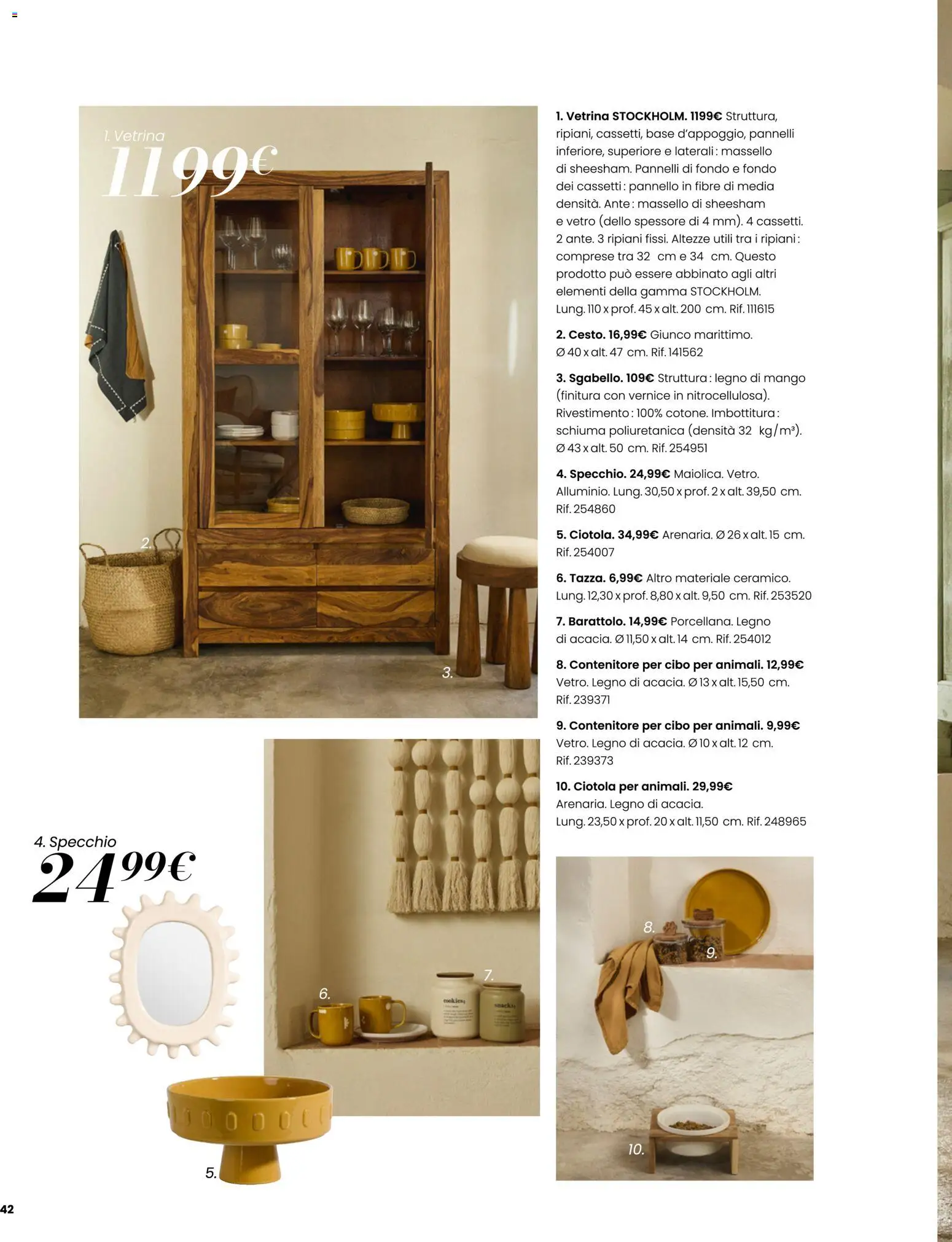 Volantino Maisons du Monde del 23/09/2026 | Pagina: 42 | Prodotti: Vetrina, Contenitore, Ciotola, Specchio