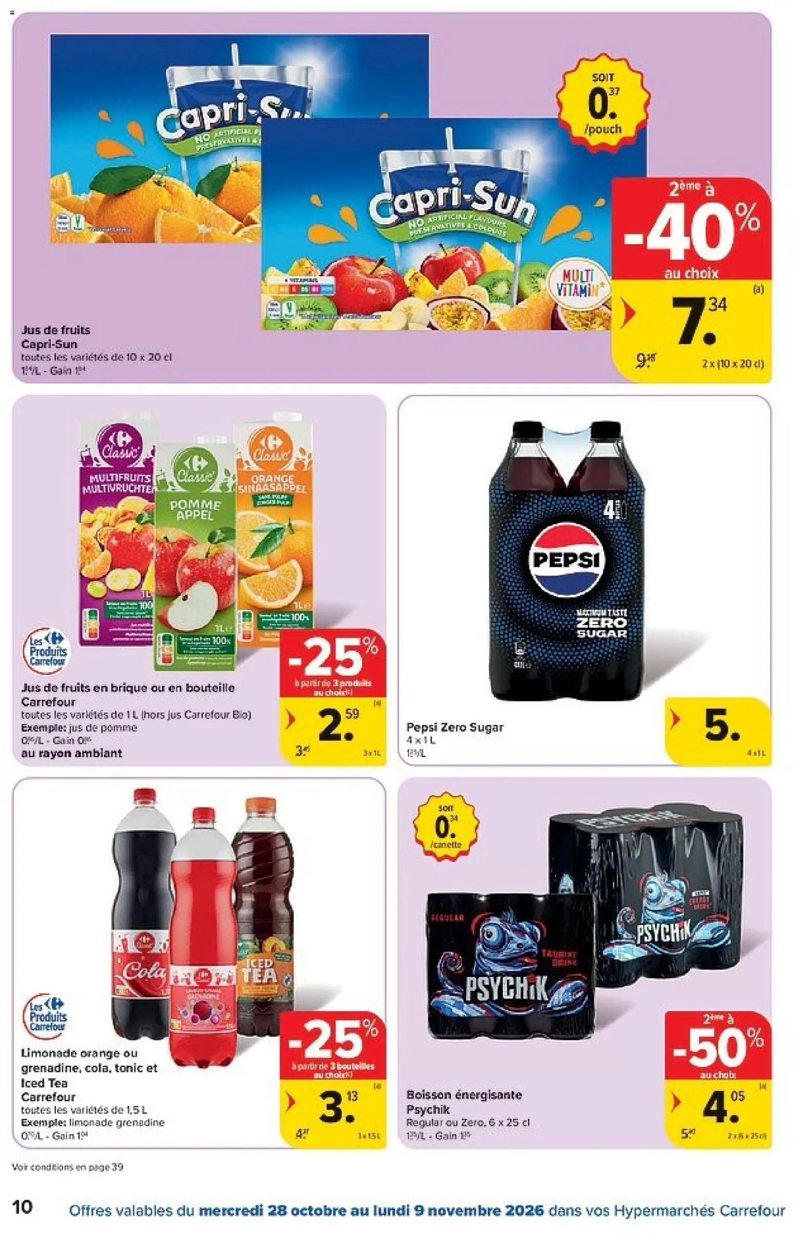 {H1} | Pagina: 10 | Producten: Tonic, Pepsi, Capri-Sun, Fruit