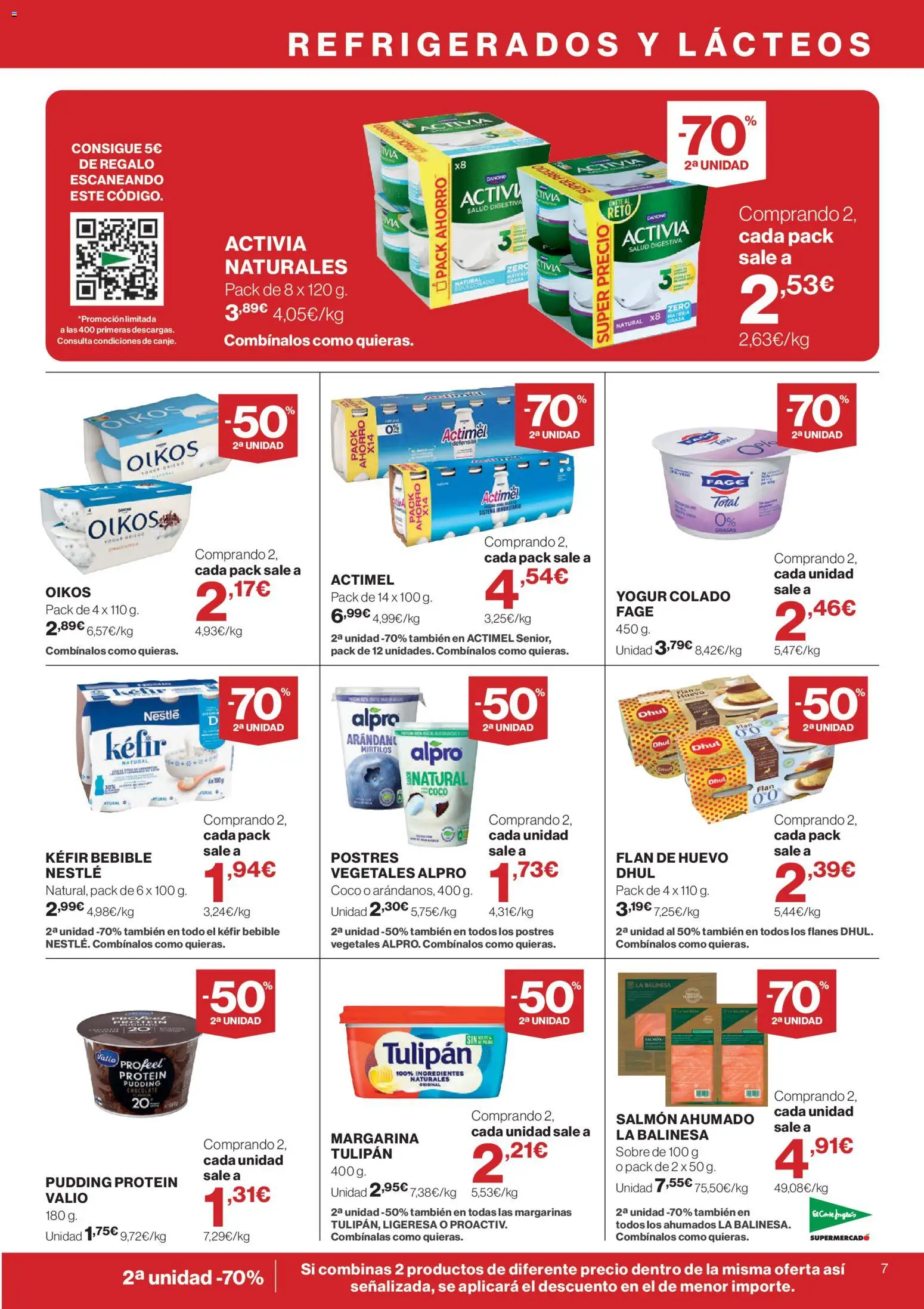El Corte Inglés ofertas │ válido desde el 04.06.2026 | Página: 7 | Productos: Yogur, Chocolate, Τυρόπιτα, Margarina