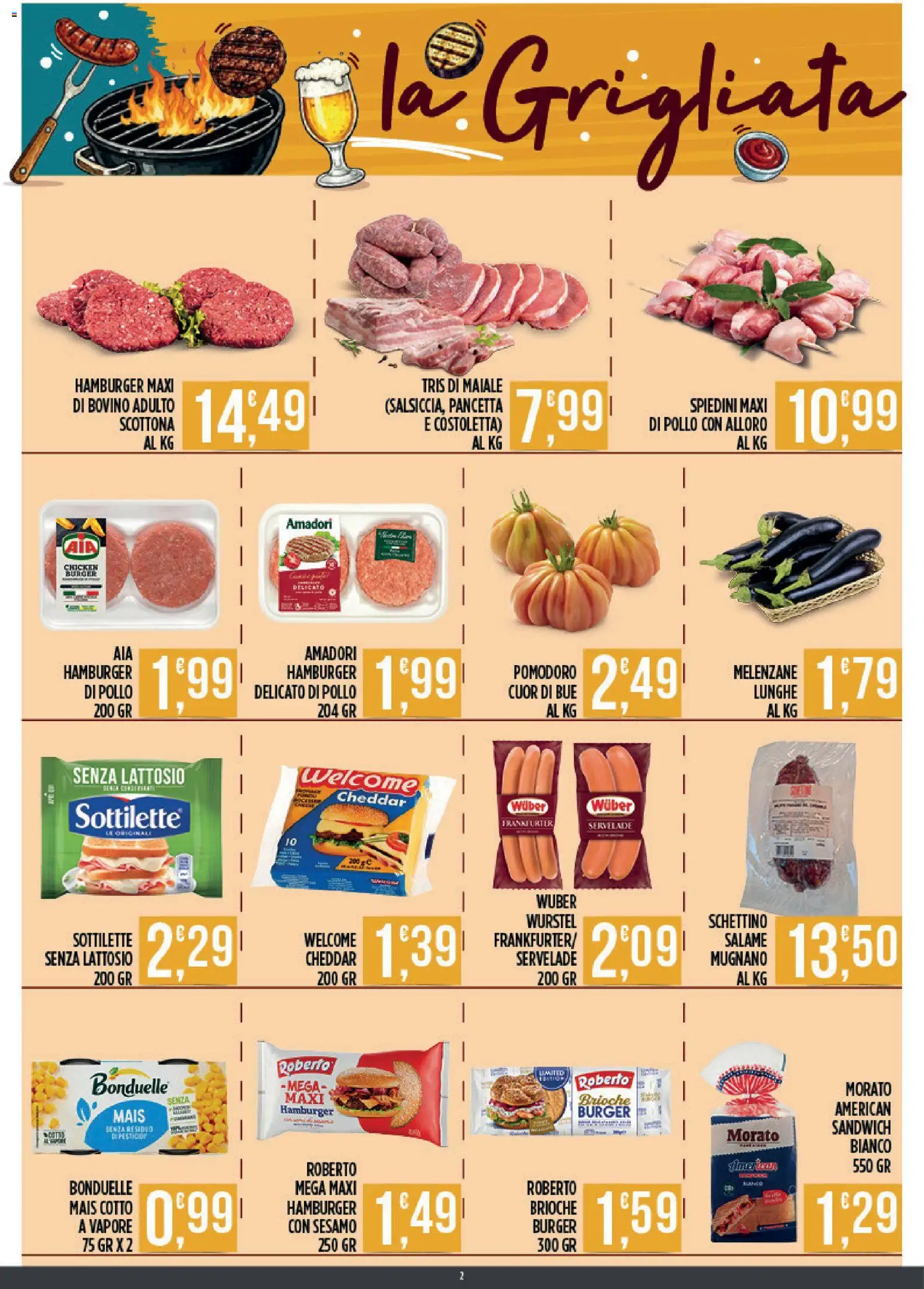 Volantino Euroesse del 10/08/2026 | Pagina: 2 | Prodotti: Bovino, Salame, Sesamo, Senza lattosio