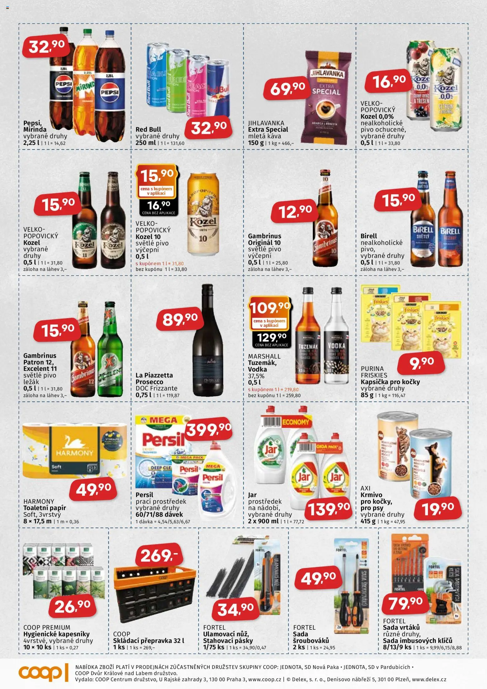 Coop leták - Východočeský region od 29.07.2026 | Strana: 4 | Produkty: Prosecco, Birell, Káva, Persil