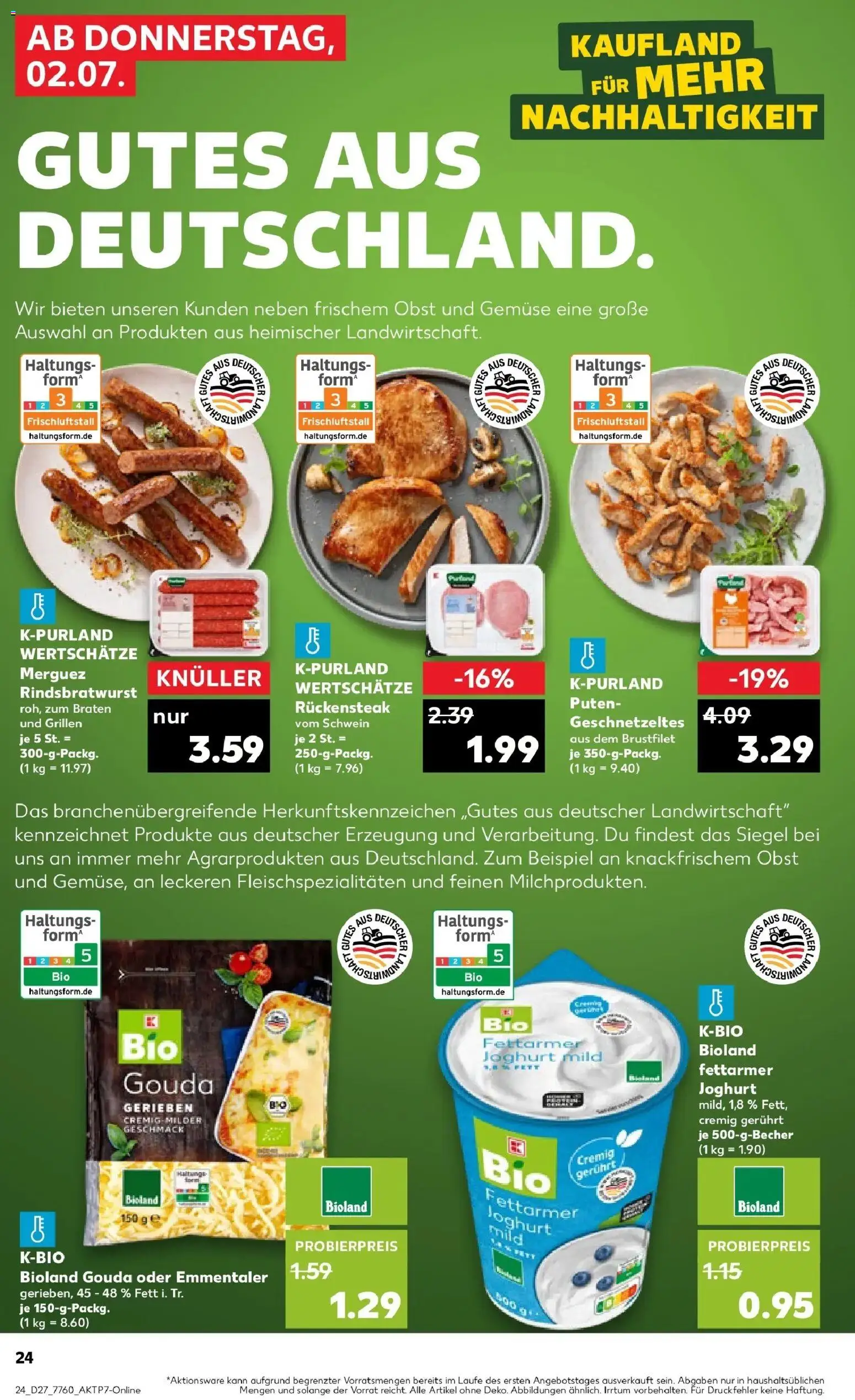 Kaufland Prospekt Landsberg Am Lech – gültig ab 29.06.2026 | Seite: 37 | Produkte: Joghurt, Gouda, Gemüse, Obst