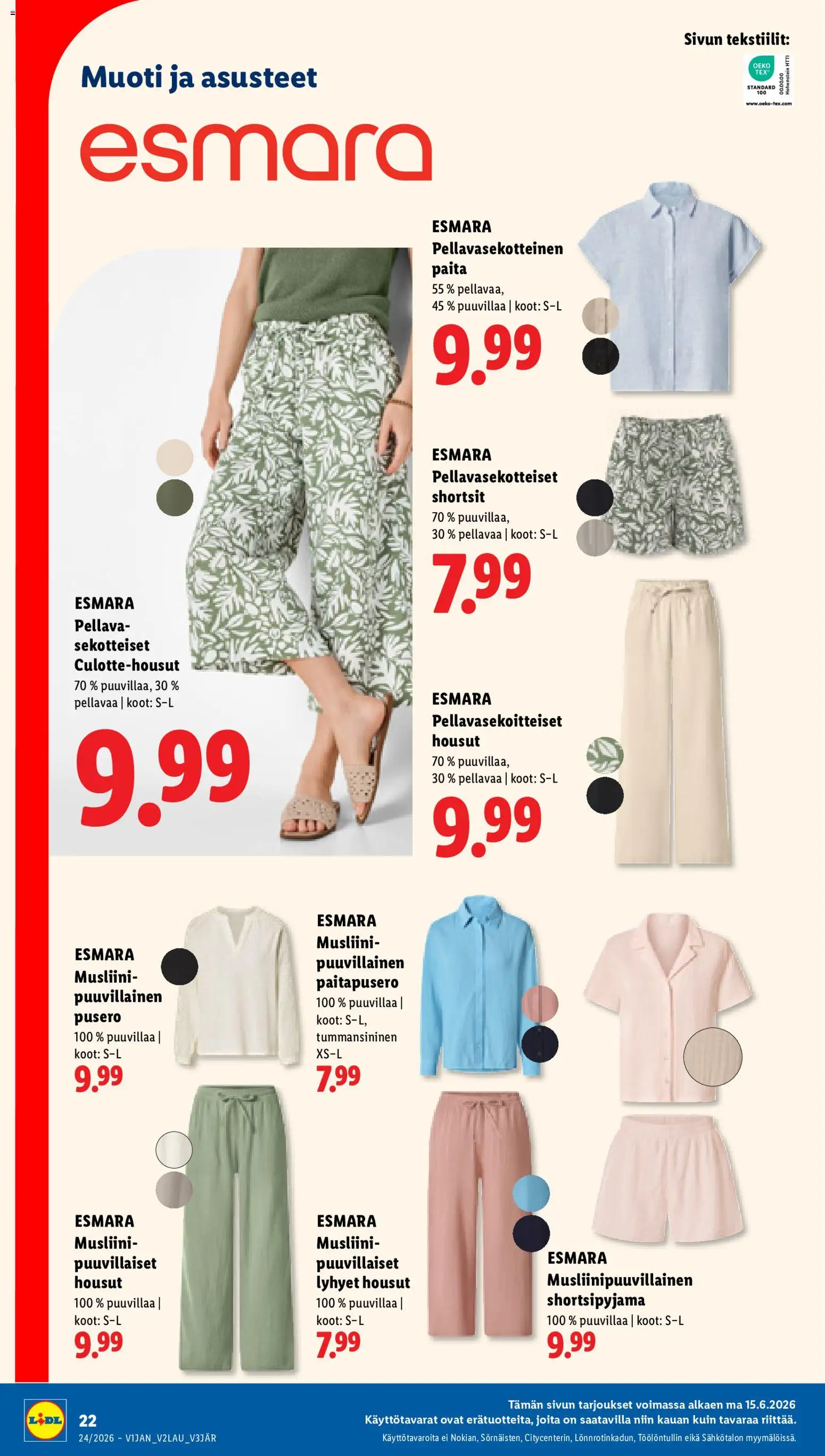 Lidl tarjoukset - Rovaniemi – voimassa 11.06.2026 alkaen | Sivu: 30 | Tuotteet: Paita, Pusero, Housut, Shortsit