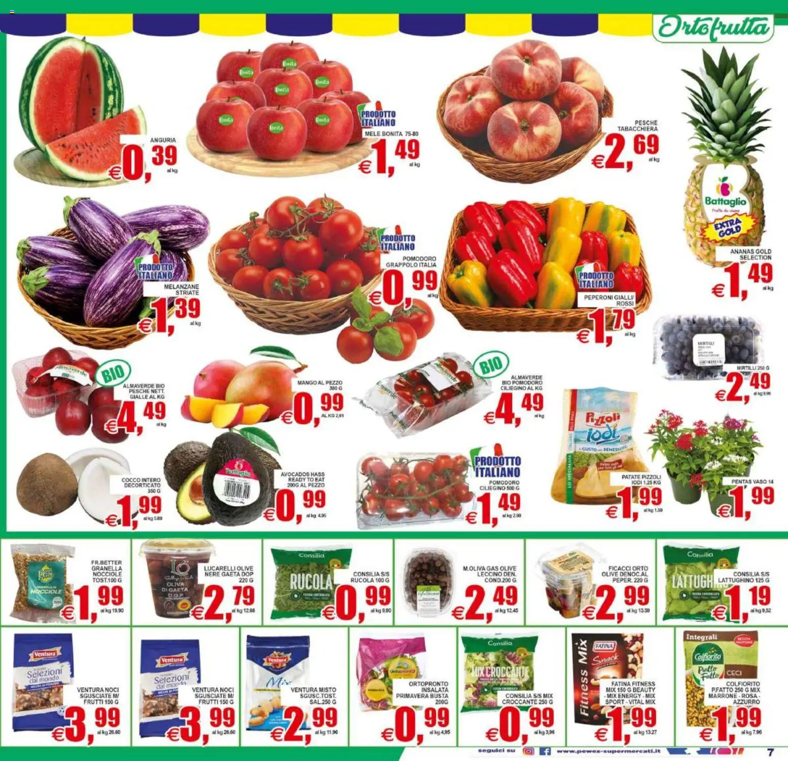 Volantino Pewex del 01/07/2026 | Pagina: 7 | Prodotti: Patate, Mango, Nocciole, Anguria