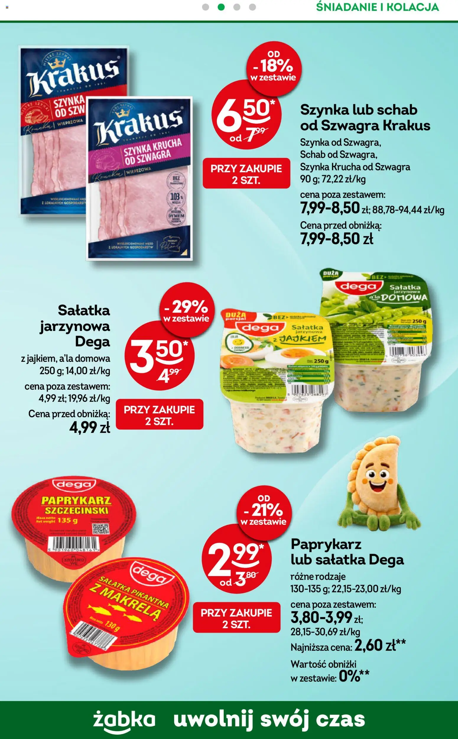 Żabka gazetka - Codzienne produkty od 20.05.2026 | Strona: 13 | Produkty: Paprykarz, Paprykarz szczeciński, Makrela, Sałatka