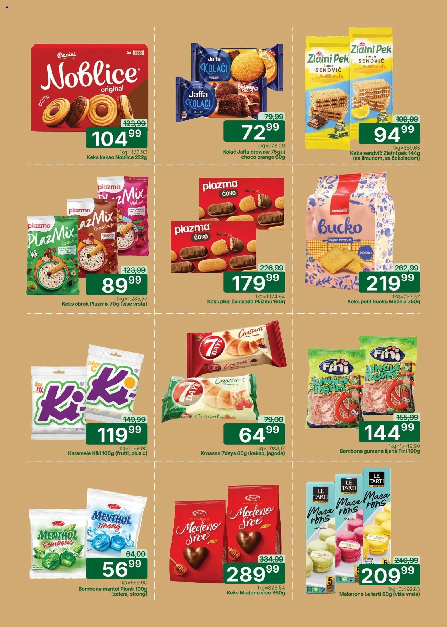 Univerexport katalog - važi od 11.05.2026 | Strana: 19 | Proizvode: Kroasan, Brownie, Noblice, Čokolada