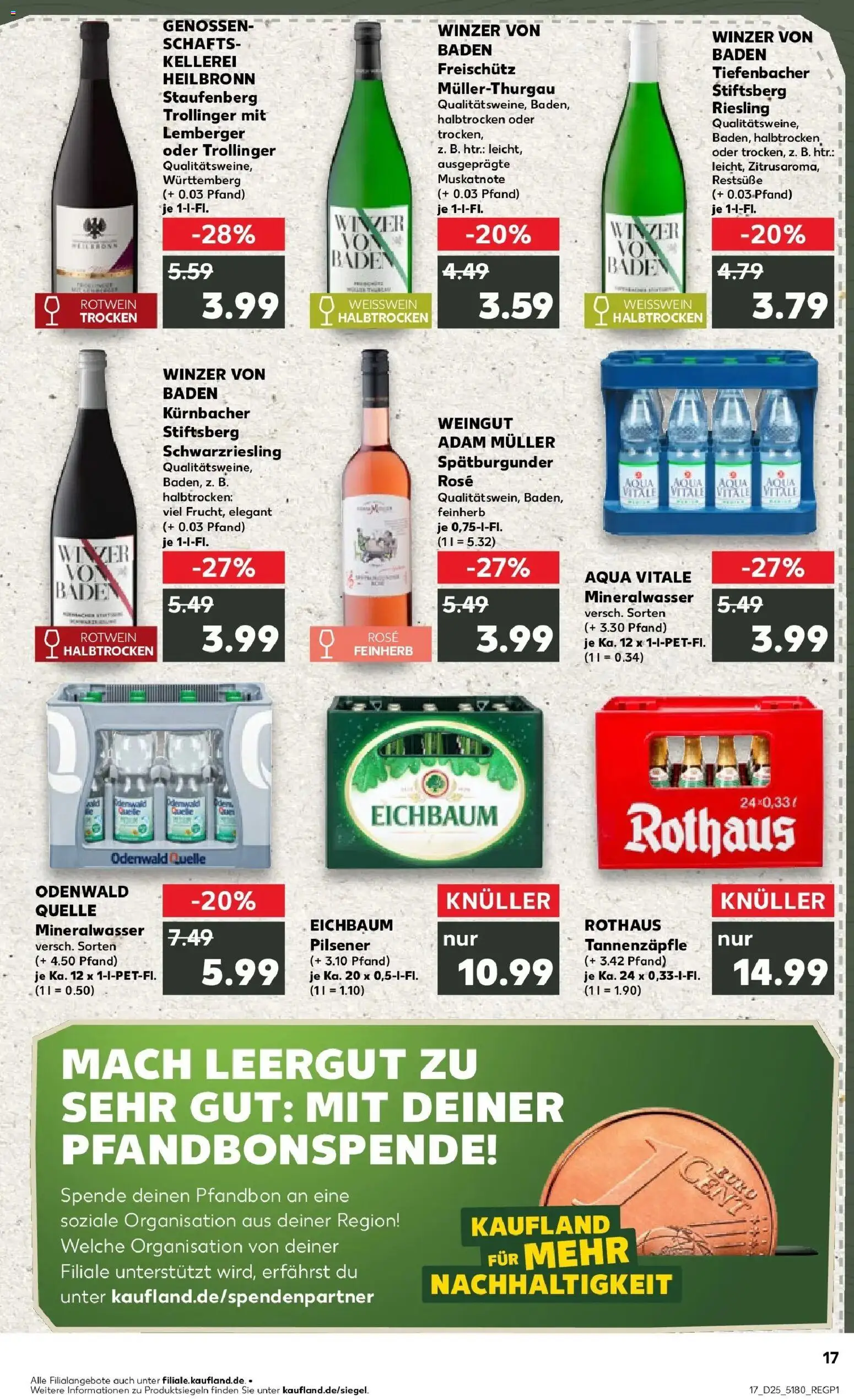 Kaufland Prospekt Heidelberg – gültig ab 15.06.2026 | Seite: 2 | Produkte: Weißwein, Rotwein, Rotwein halbtrocken, Mineralwasser