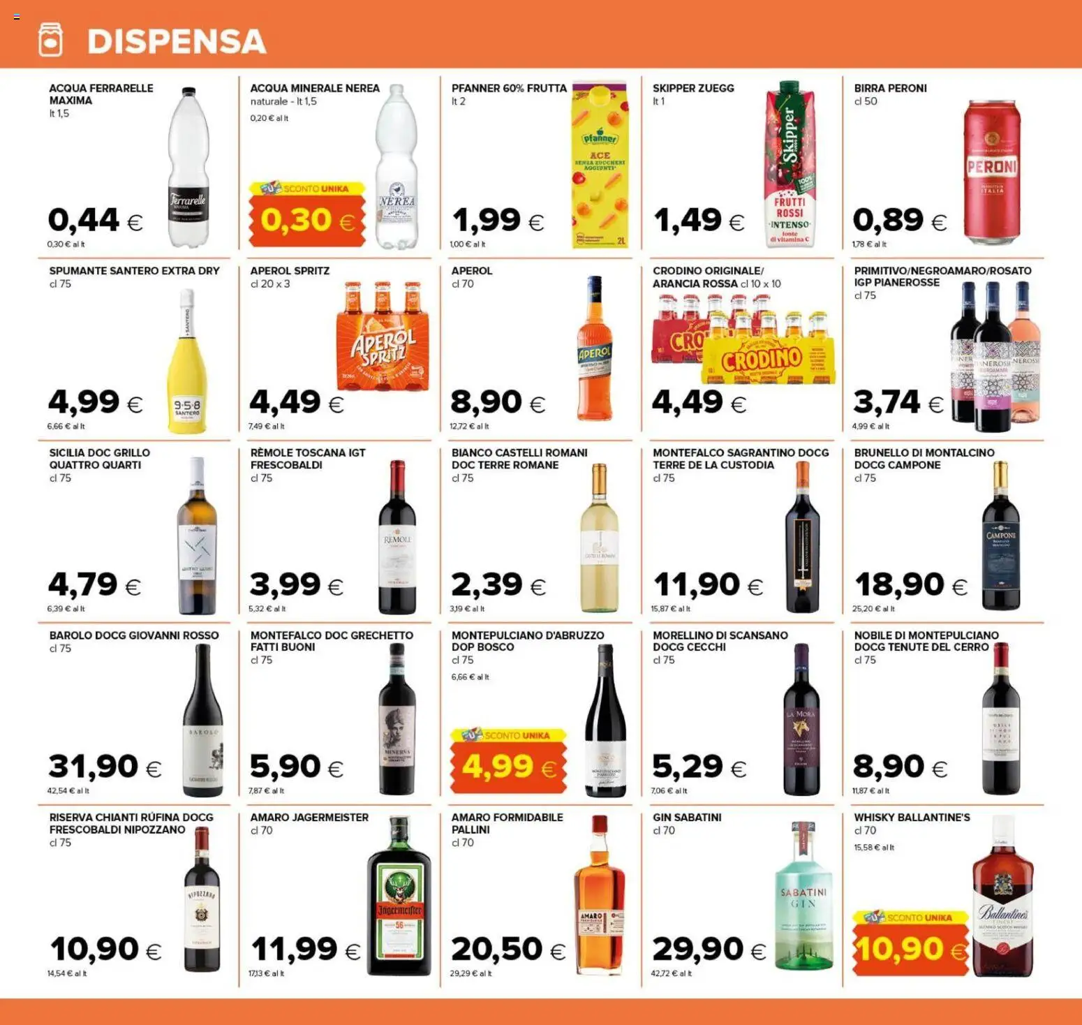 Volantino Oasi del 25/09/2026 | Pagina: 18 | Prodotti: Birra, Gin, Whisky, Birra Peroni