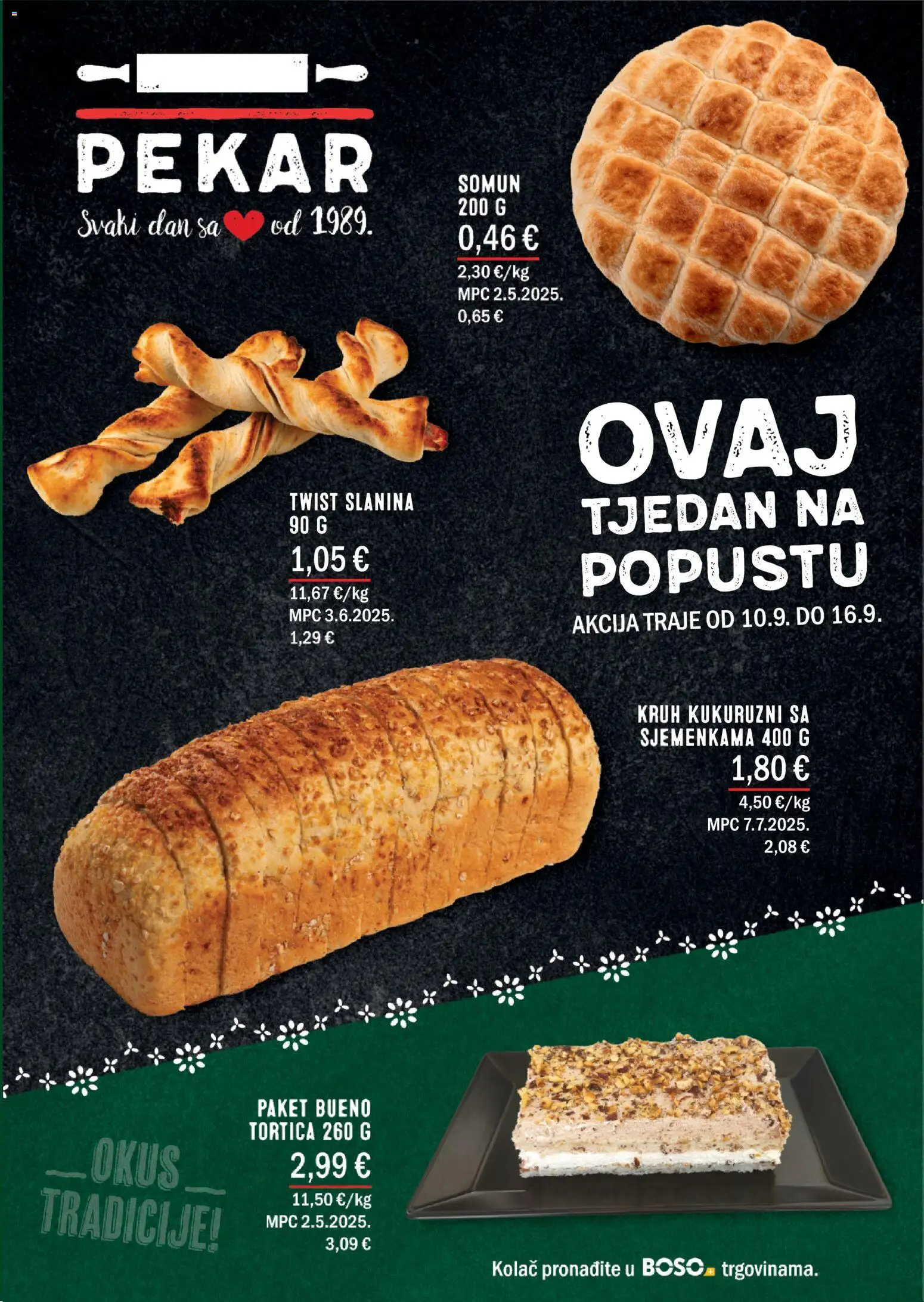 Boso katalog | vrijedi od 10.09.2026 | Stranica: 2 | Proizvodi: Somun, Kruh, Slanina, Kolac