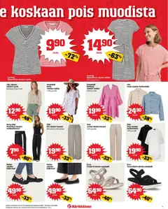 Kärkkäinen-mainoslehti voimassa 06.05.2026 alkaen | Sivu: 9 | Tuotteet: Housut, Sandaalit, Neule, Mekko